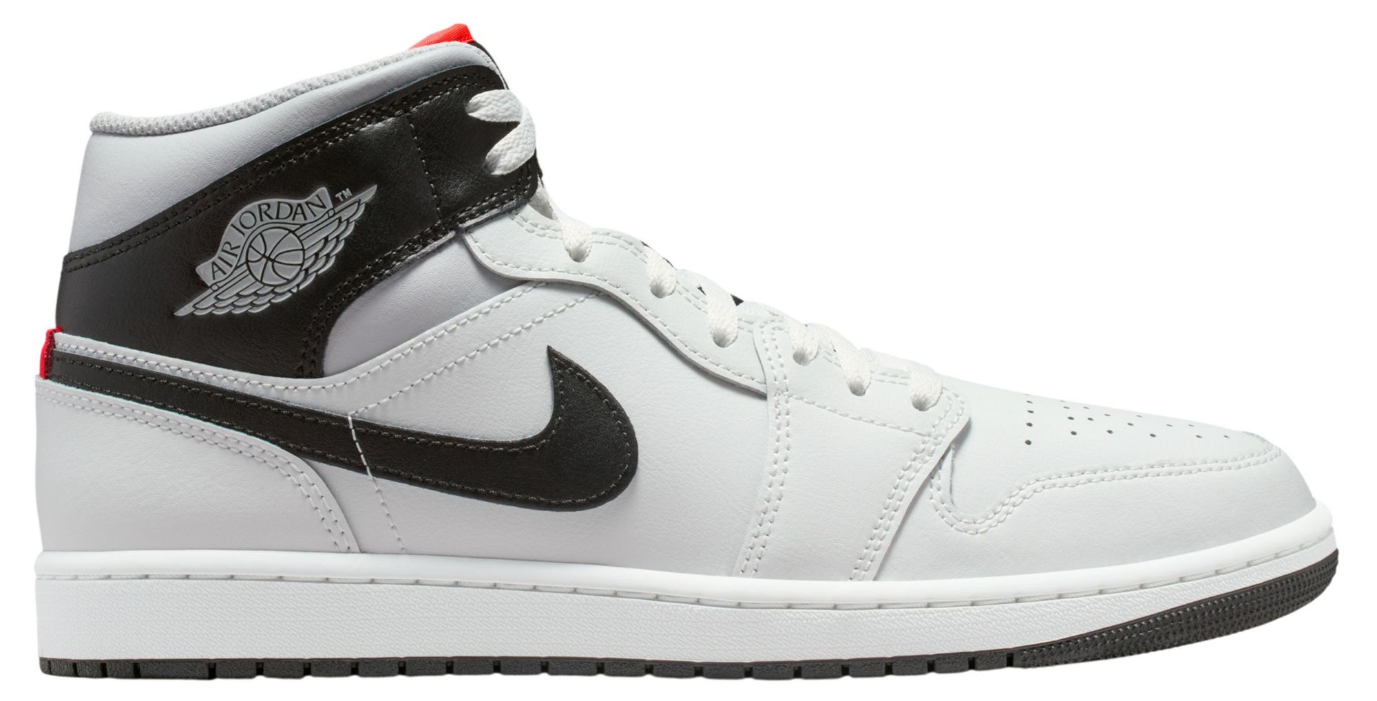 メンズバスケシューズ AIR JORDAN 1 MID WHITE/BLOCK Air Jordan 1 Mid Shoes | Dick's Sporting Goods