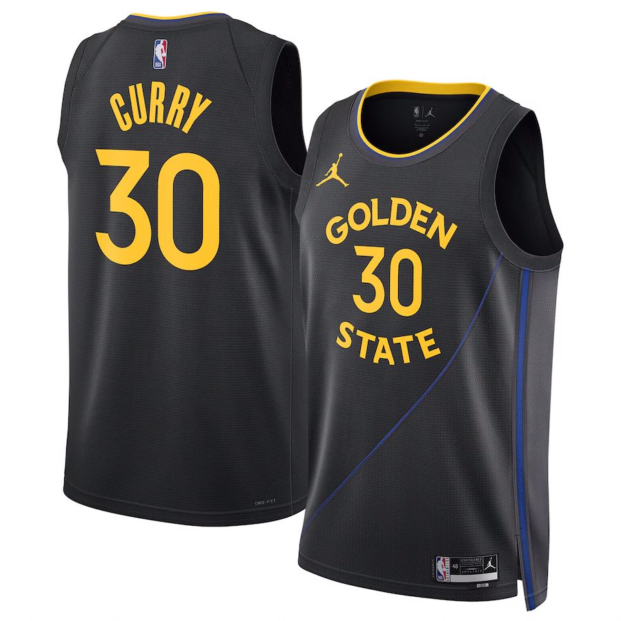 Jordan Adult Golden State Warriors Stephen Curry #30 Black
