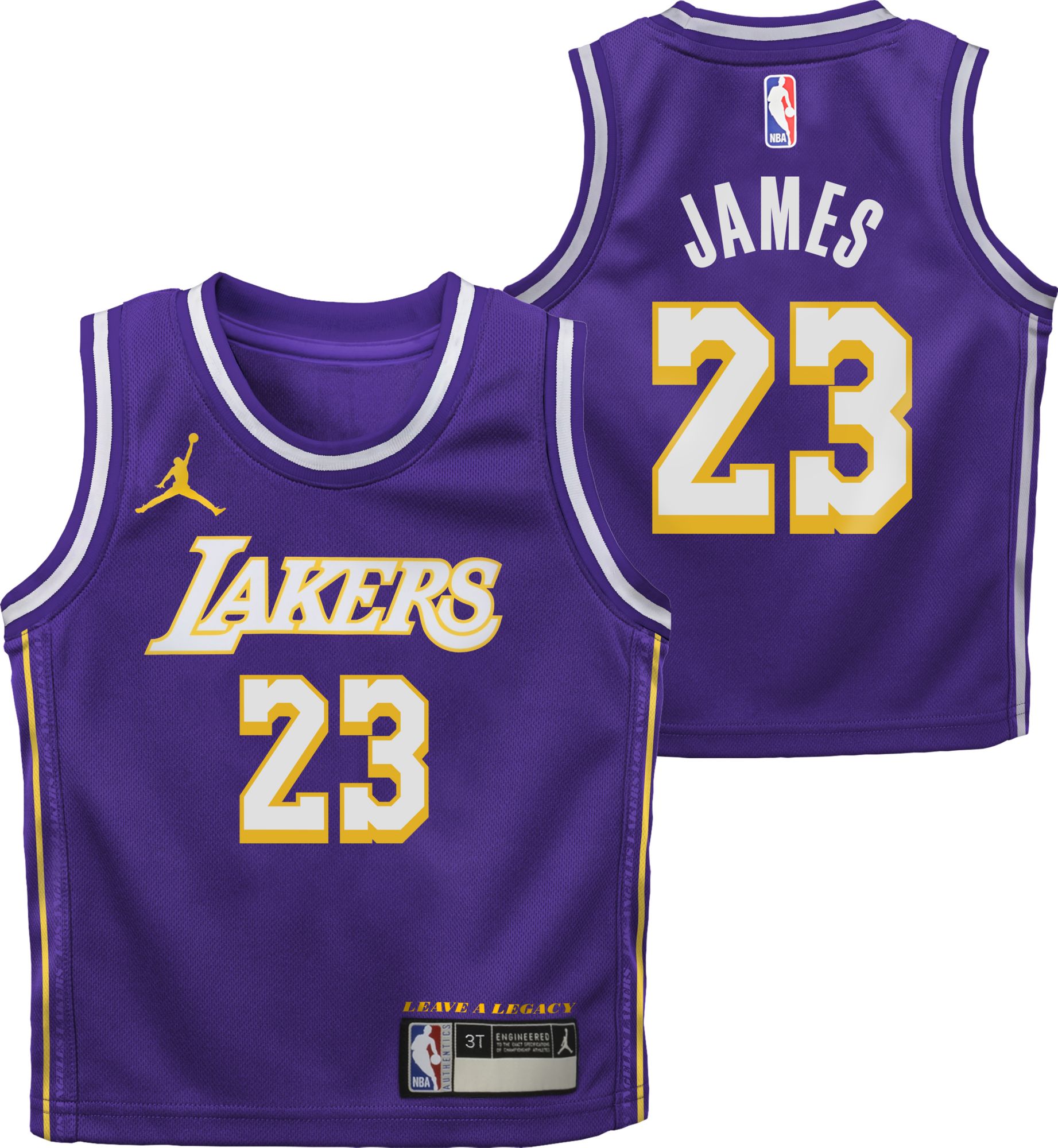 Jordan Kids' Los Angeles Lakers LeBron James #23 Purple Swingman