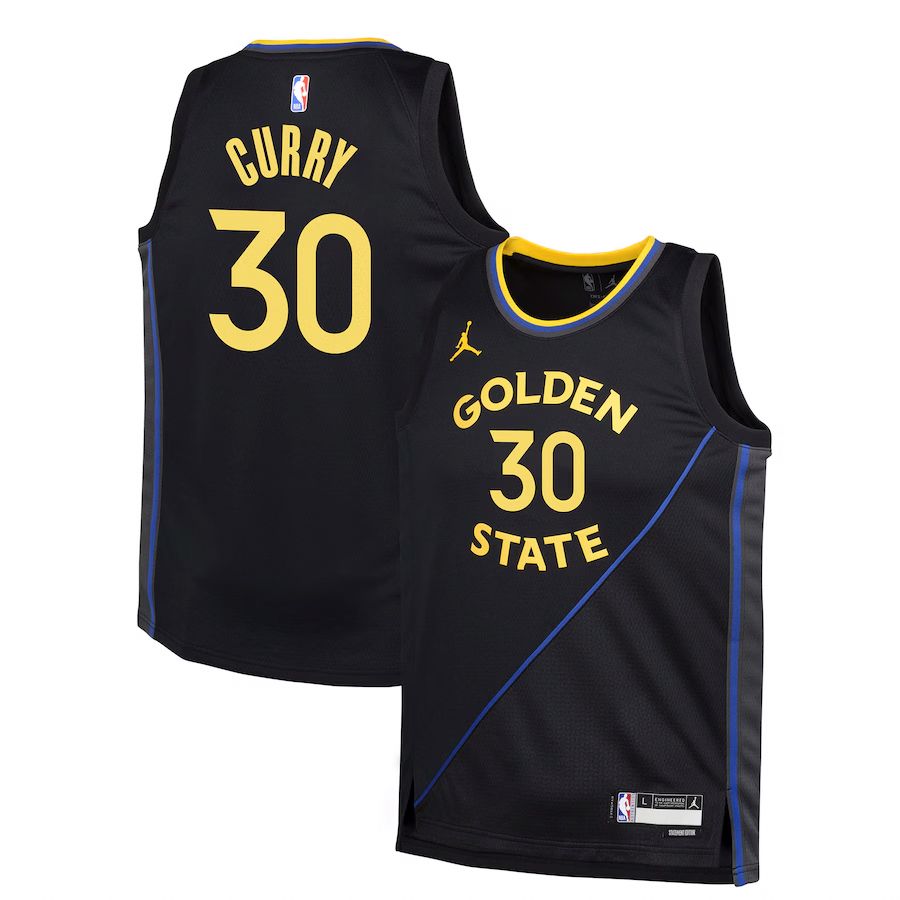 Jordan Youth Golden State Warriors Stephen Curry #30 Black