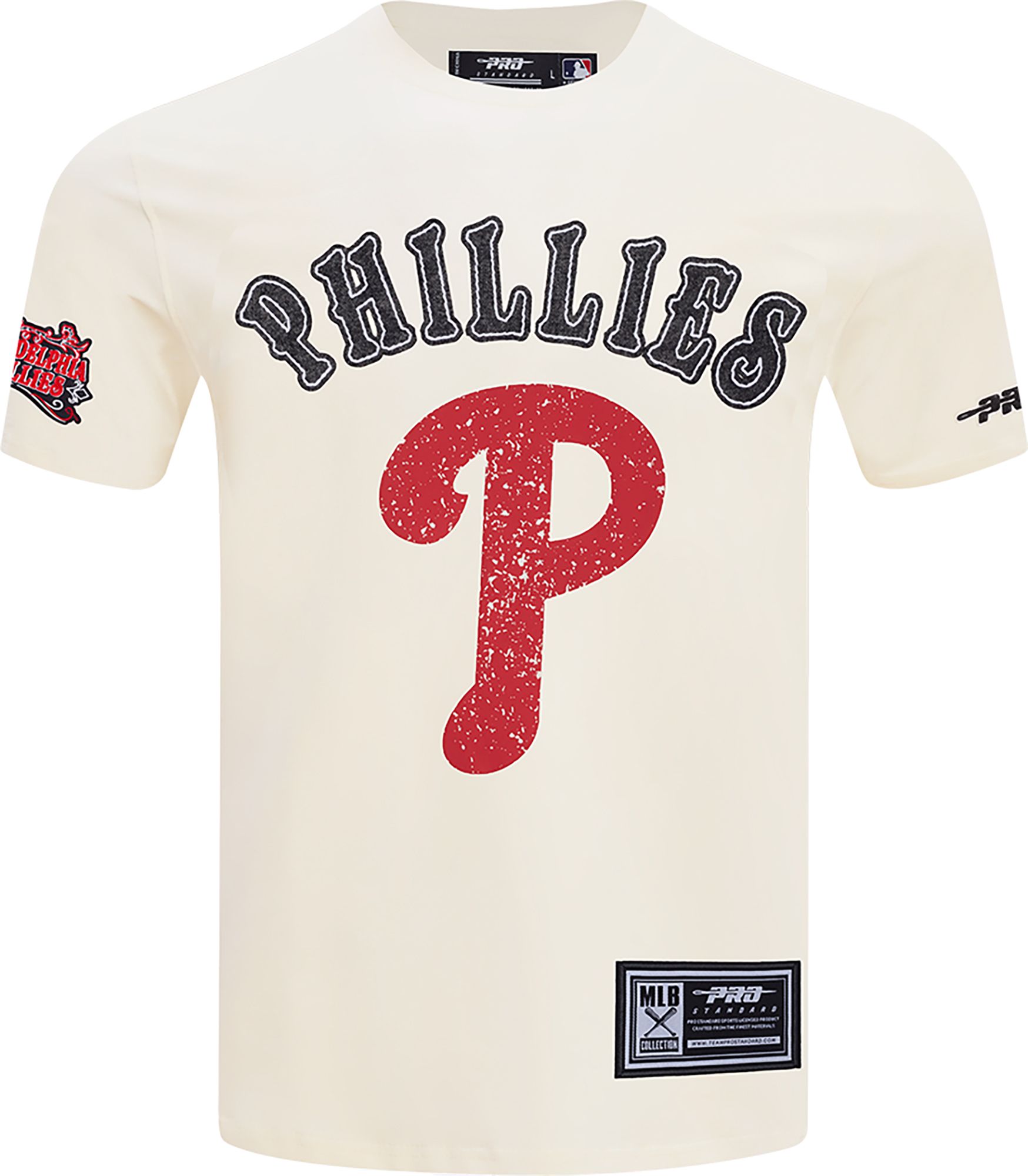 Pro Standard MLB Phillies Tシャツ S Pro Standard Men's Philadelphia Phillies Cream Rebel Athletics