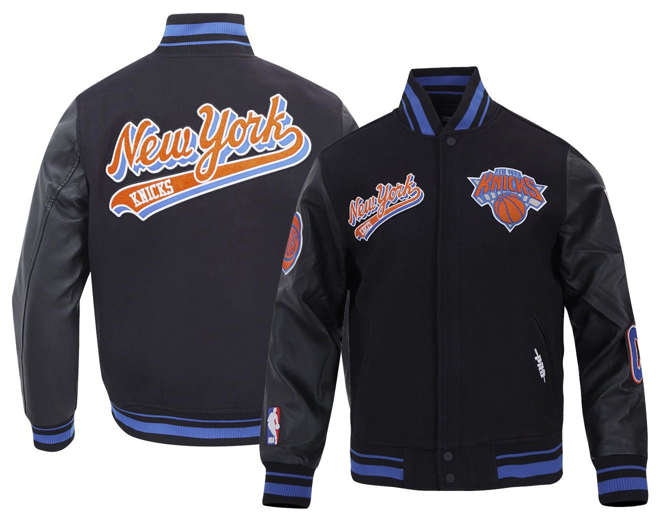 Pro Standard Men's New York Knicks Black Script Tail Rib Wool