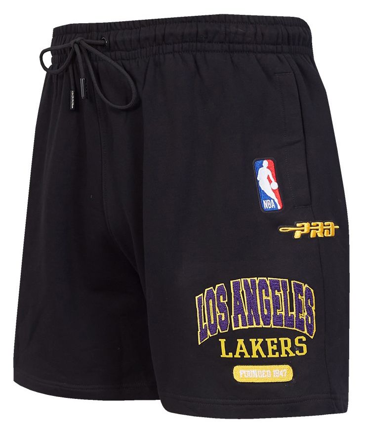 Pro Standard Men's Los Angeles Lakers Black City Arch Fleece Short