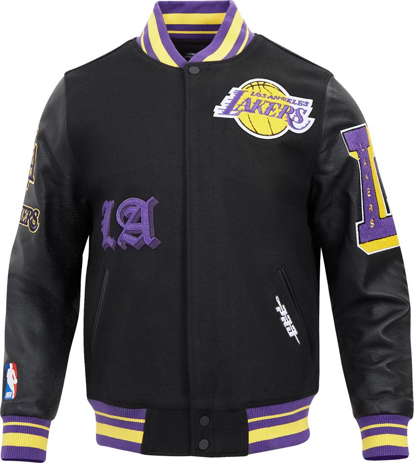 Pro Standard Men's Los Angeles Lakers Black Old English Ribbed