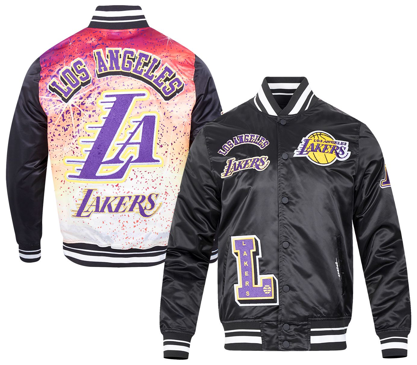 Pro Standard Men's Los Angeles Lakers Black Sublimated Satin