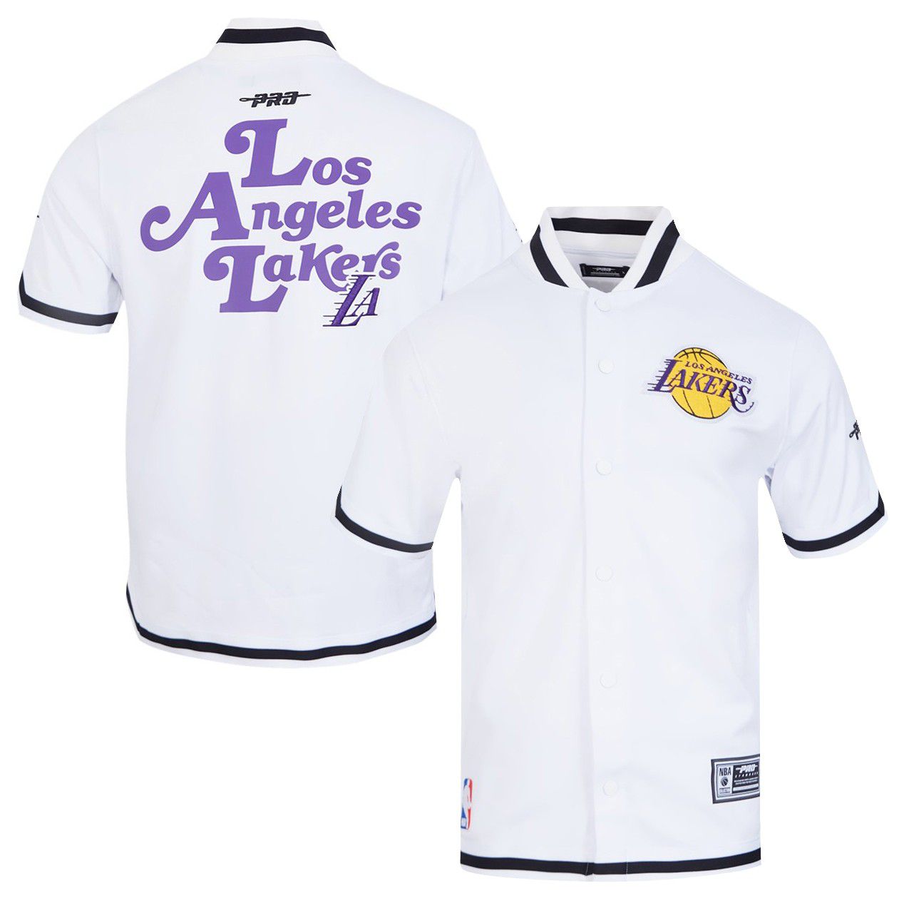 Pro Standard Men's Los Angeles Lakers White Souvenir Warm Up