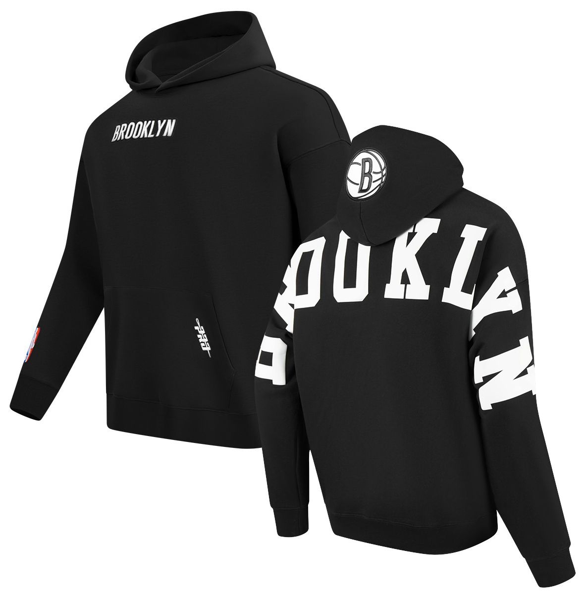 Pro Standard Men's Brooklyn Nets Black Wingspan Drop Shoulder