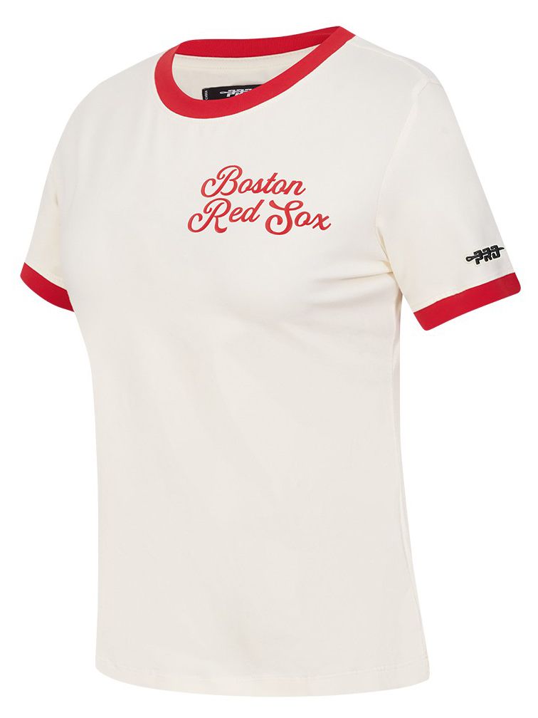 Pro Standard Women's Boston Red Sox Cream Ringer T-Shirt | Dick's