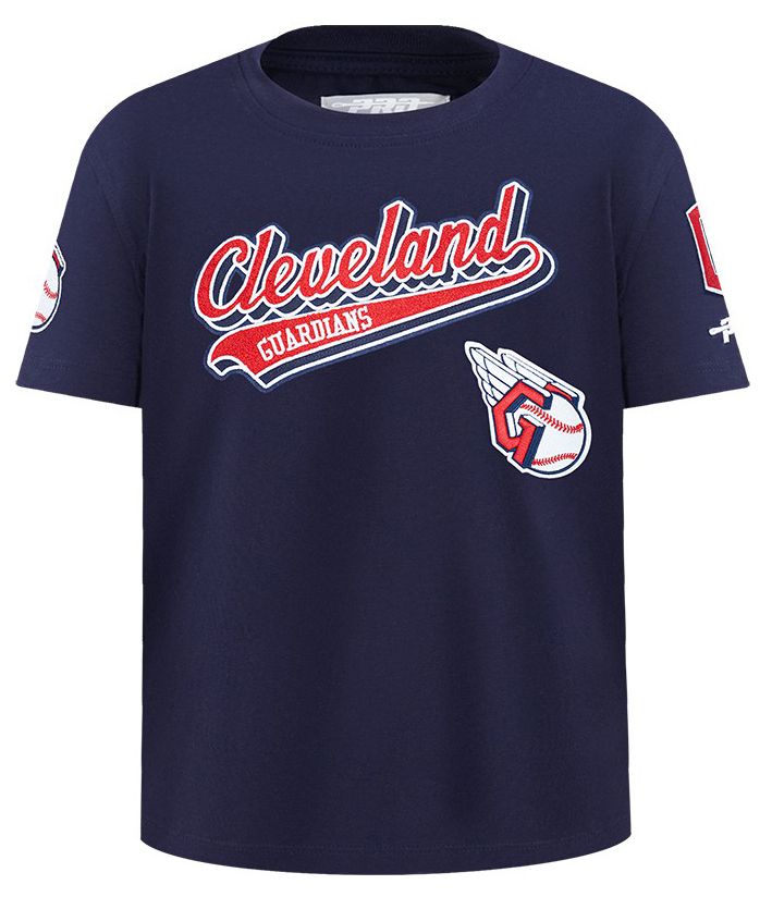 Pro Standard Youth Cleveland Guardians Midnight Navy Script Tail T