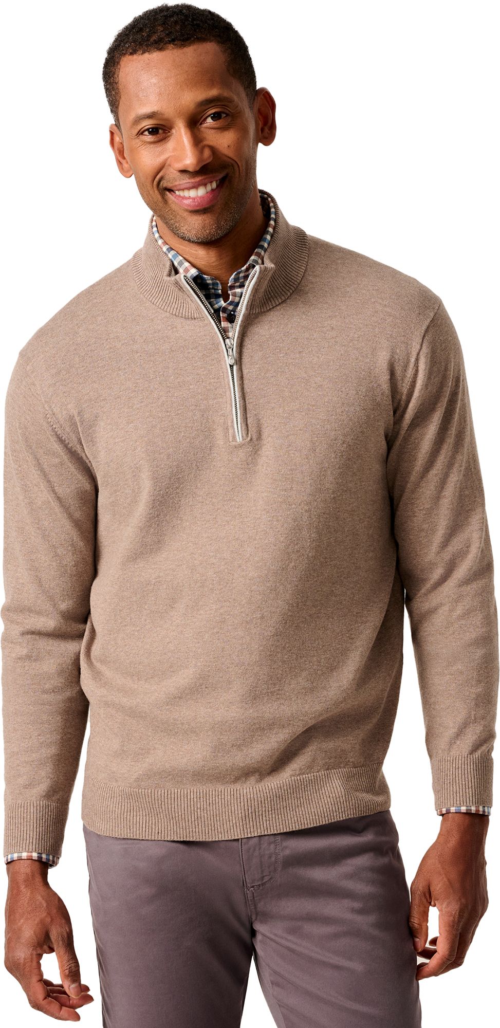 Johnnie-O Men's Desmond Plaited ¼ Zip Golf Sweater | Golf Galaxy
