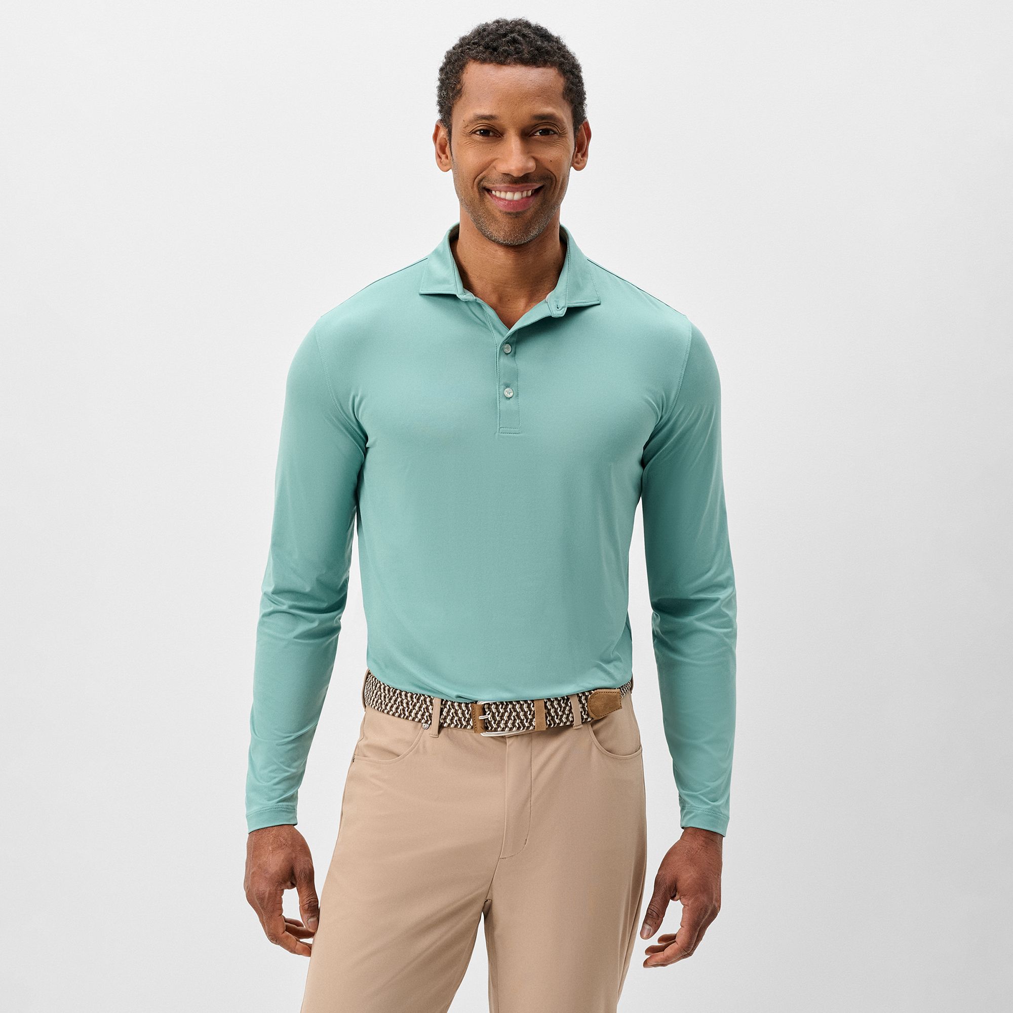 Johnnie-O Men's Swing Featherweight Performance Jersey Long Sleeve