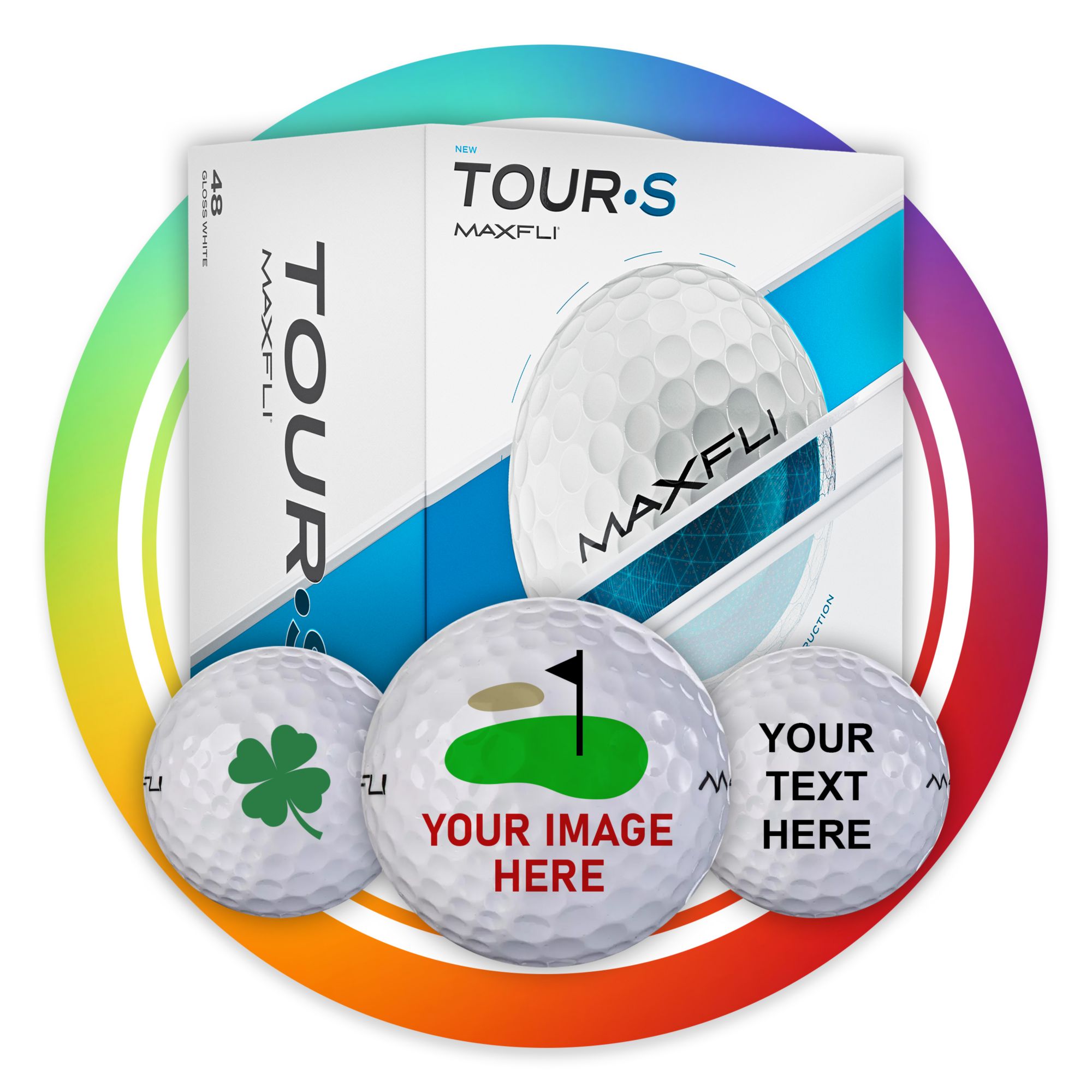 Maxfli Tour S Personalized Golf Balls - 48 Pack | Golf Galaxy