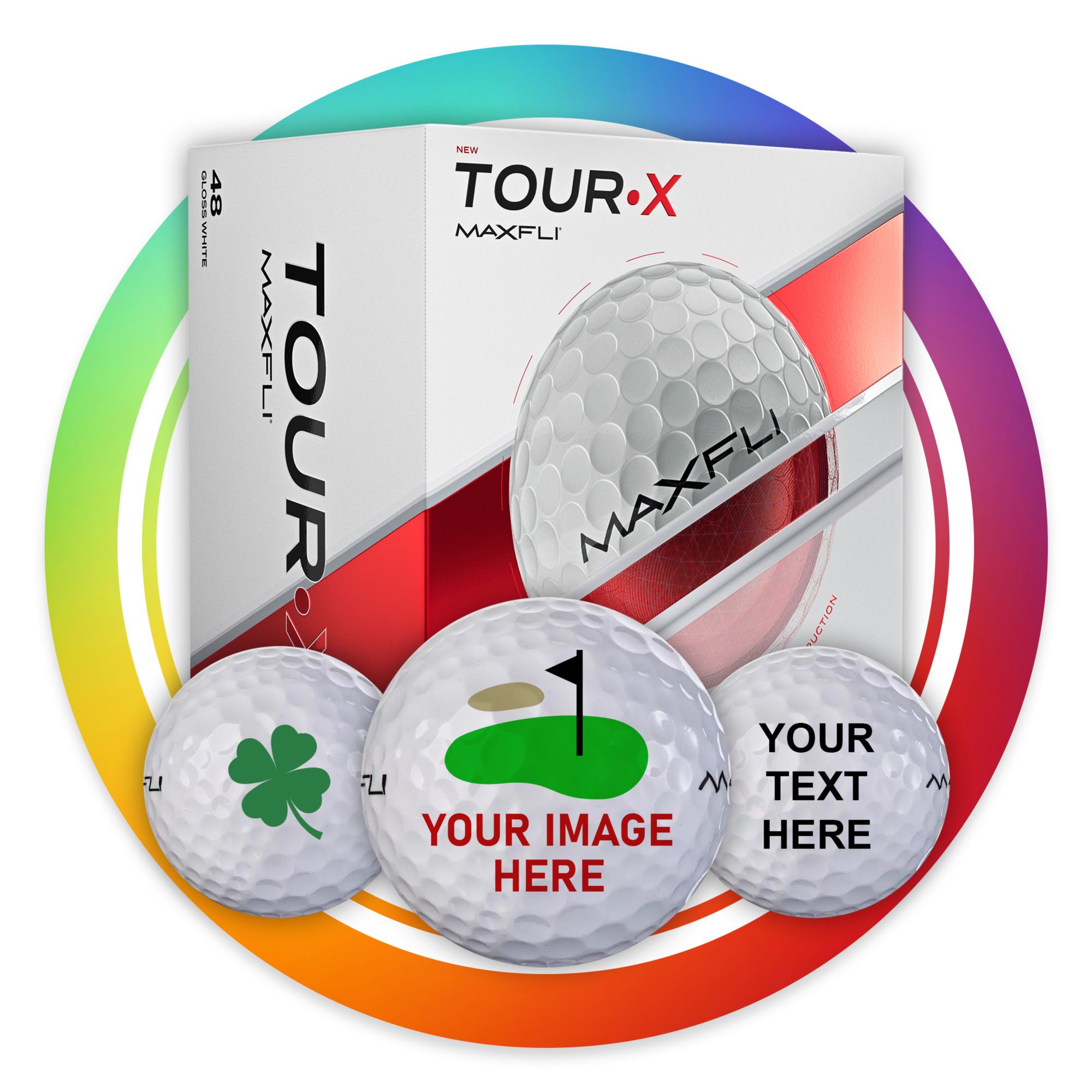 Maxfli Tour X Personalized Golf Balls - 48 Pack | Golf Galaxy
