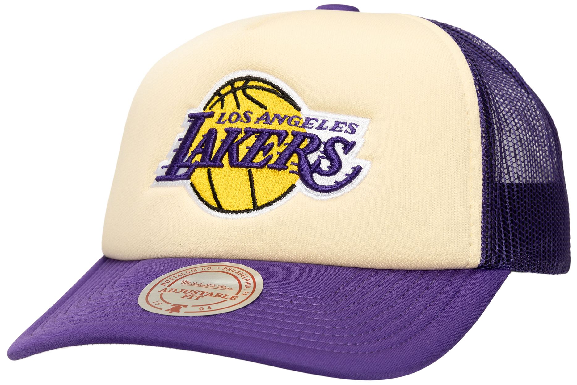 Mitchell & Ness Adult Los Angeles Lakers Off-White Vintage Block