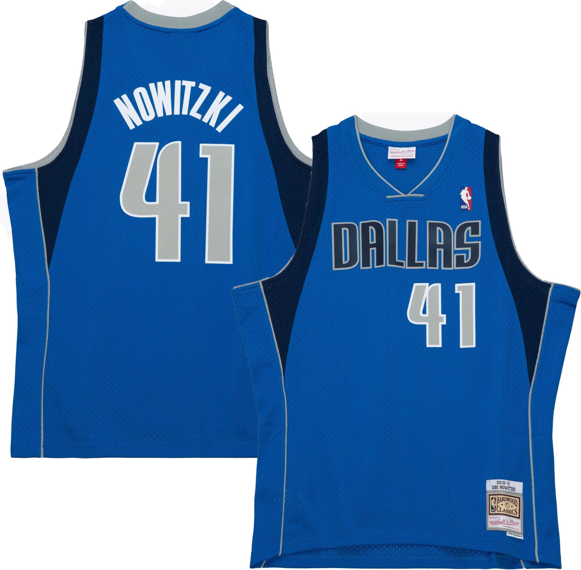 Mitchell & Ness Adult Dallas Mavericks Dirk Nowitzki #41 Blue 2010