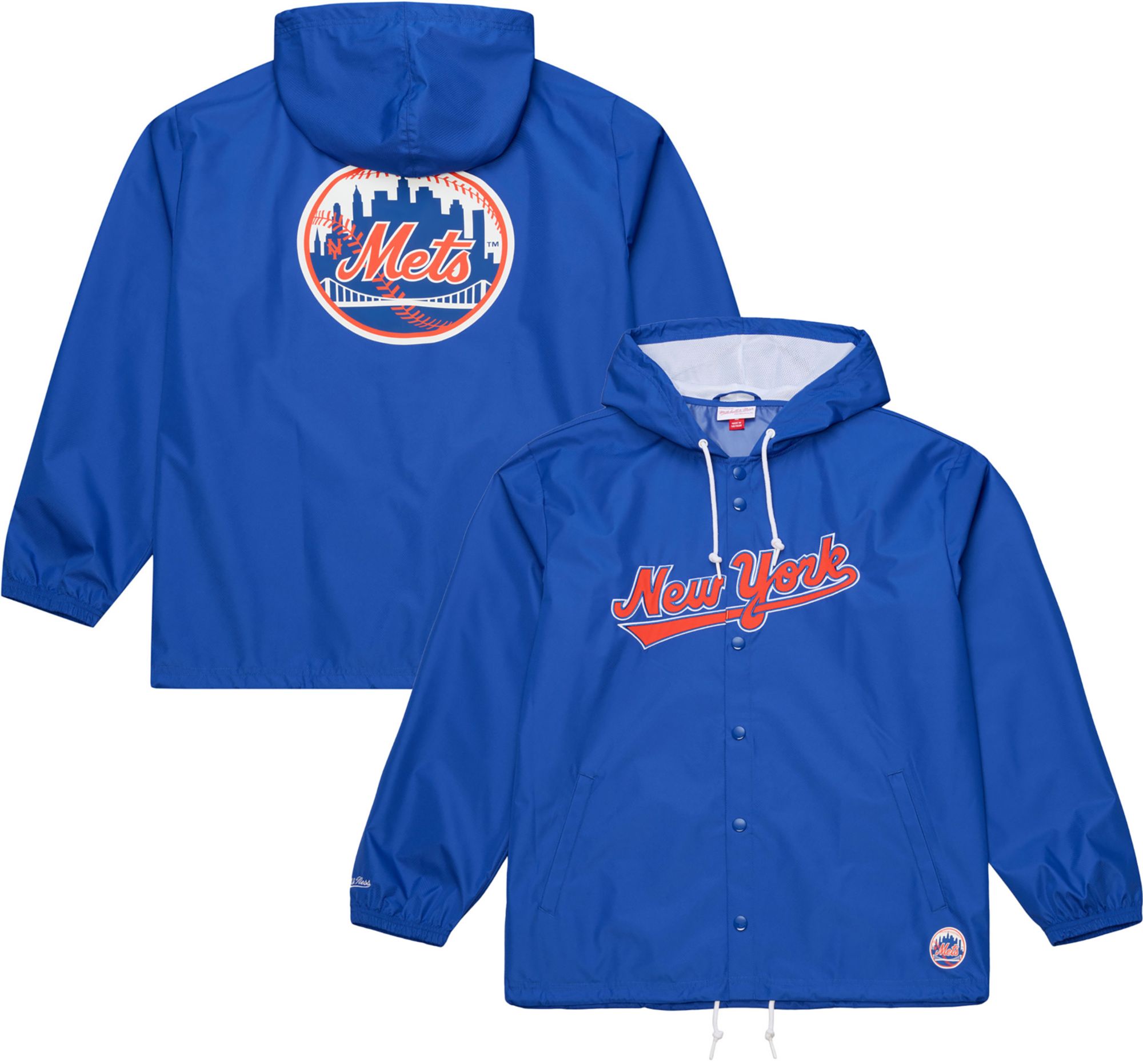 Mitchell & Ness Men's New York Mets Royal Cooperstown Coach Jacket