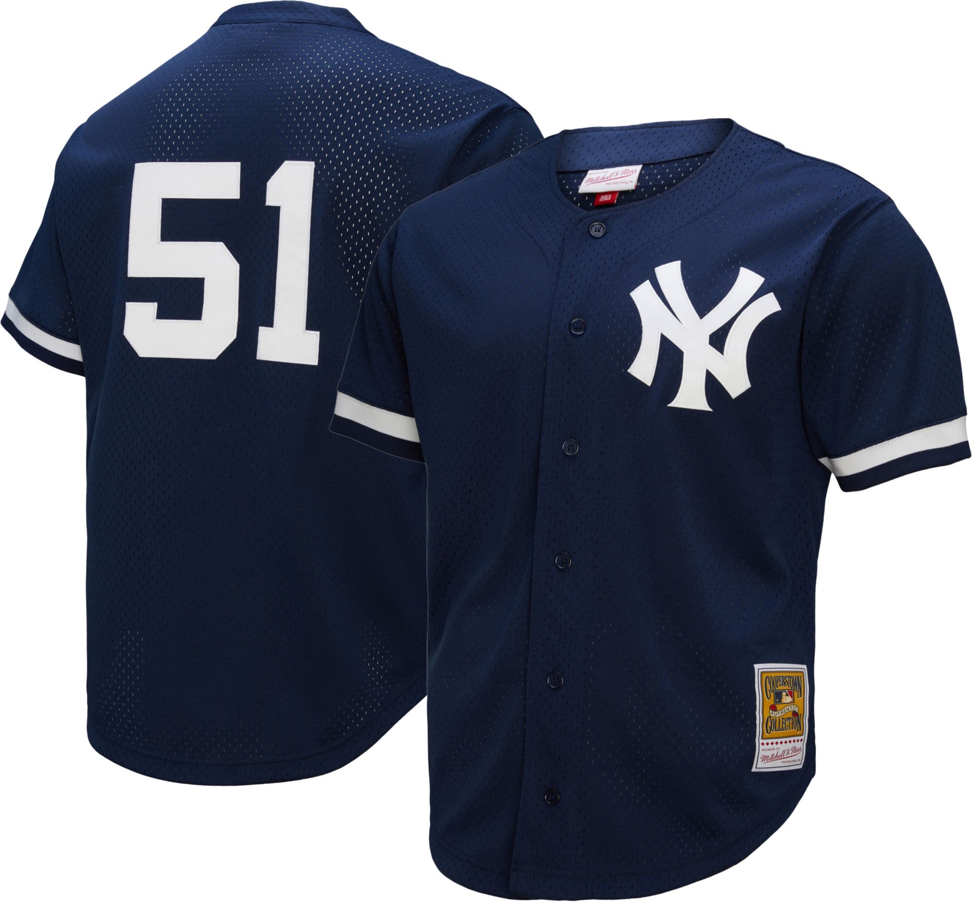 Mitchell & Ness Men's New York Yankees Bernie Williams #51 Navy