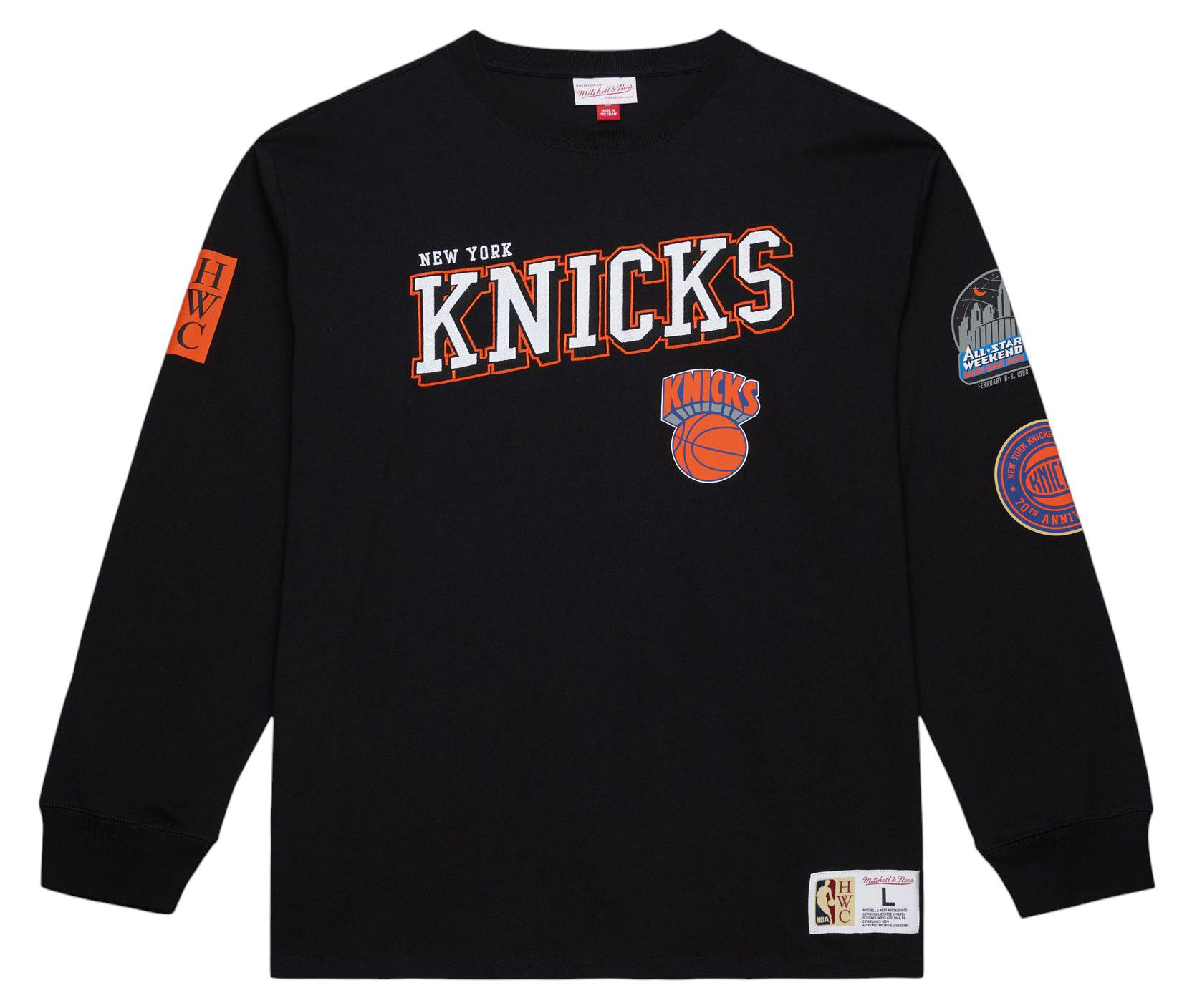 Mitchell & Ness Men's New York Knicks Black Retro Graphic Training