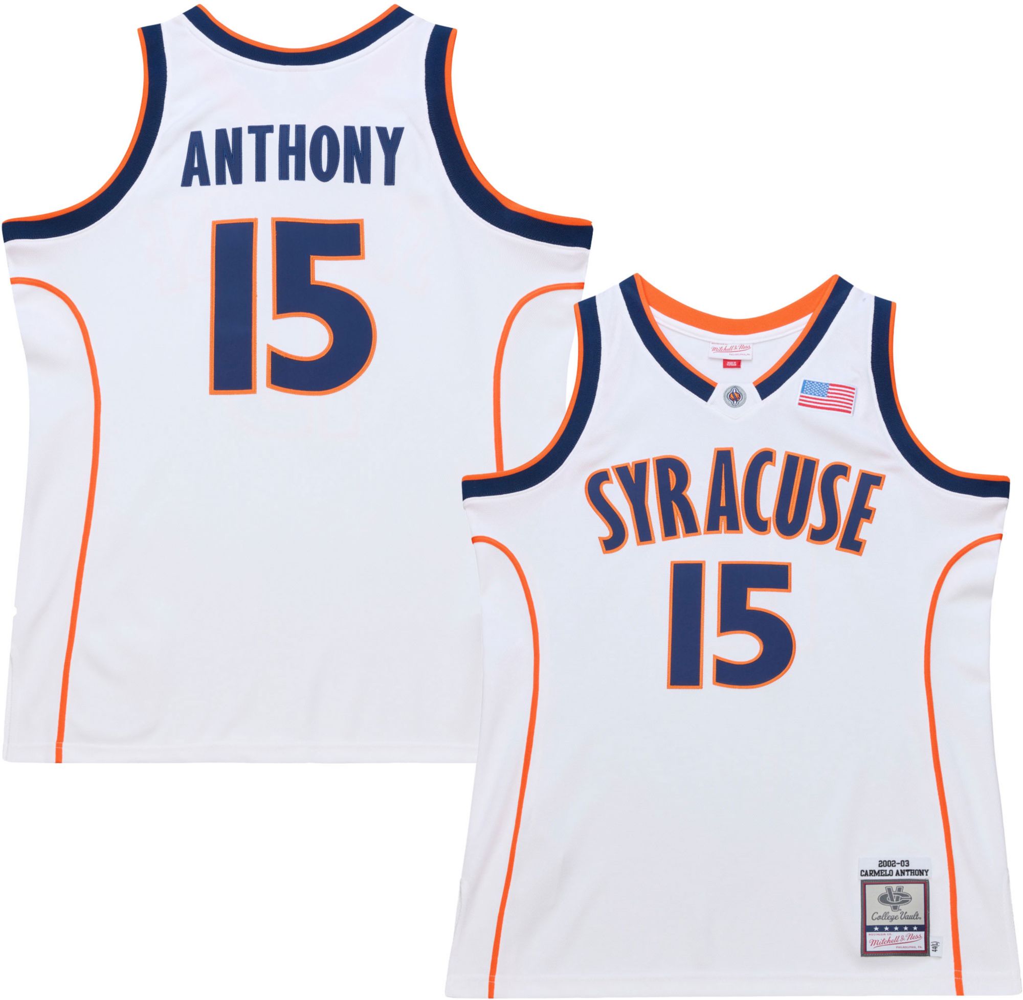 Mitchell & Ness Men's Syracuse Orange Carmelo Anthony #15 White