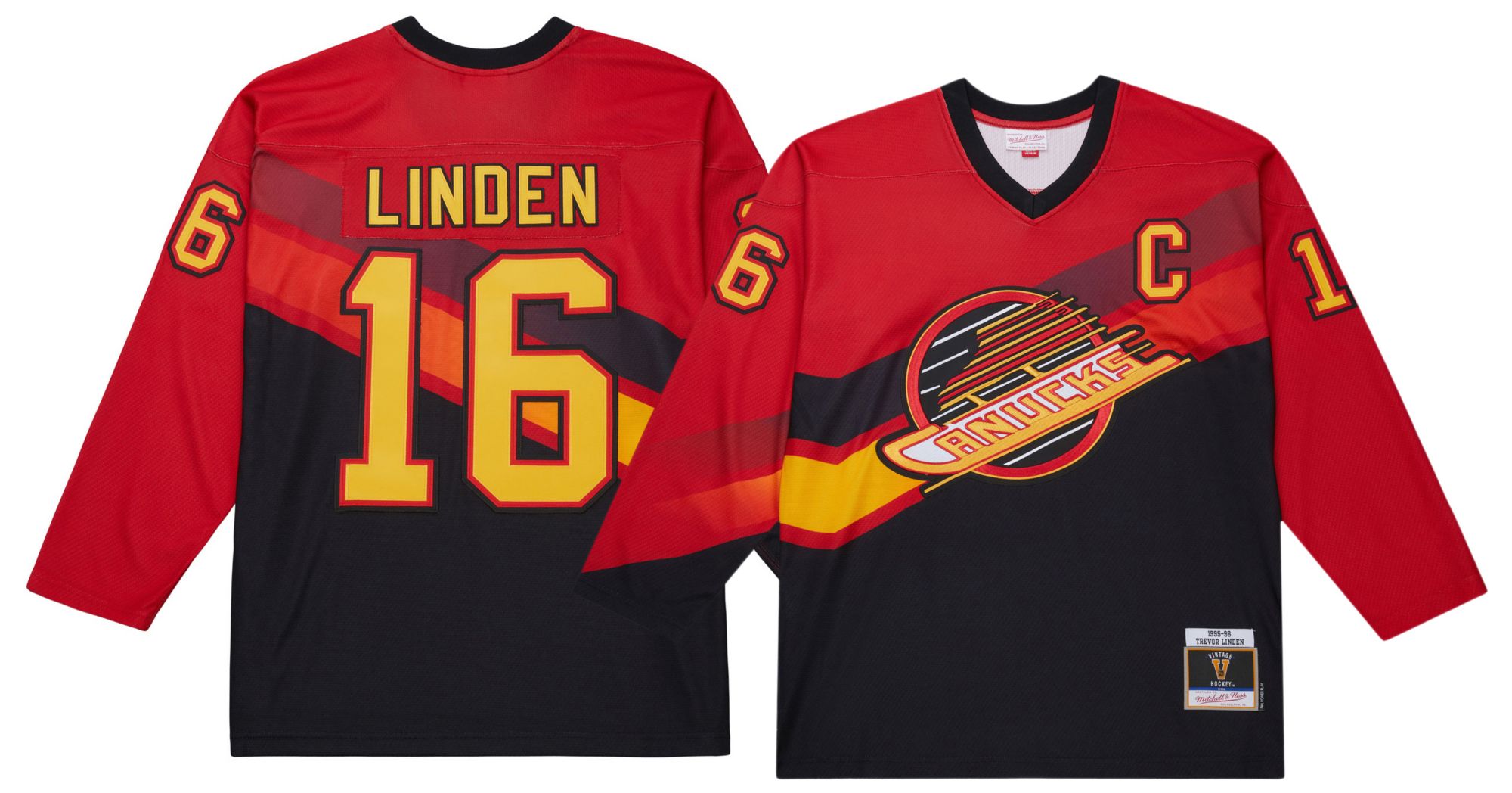 Mitchell & Ness Men's Vancouver Canucks Trevor Linden #16 1995 Red