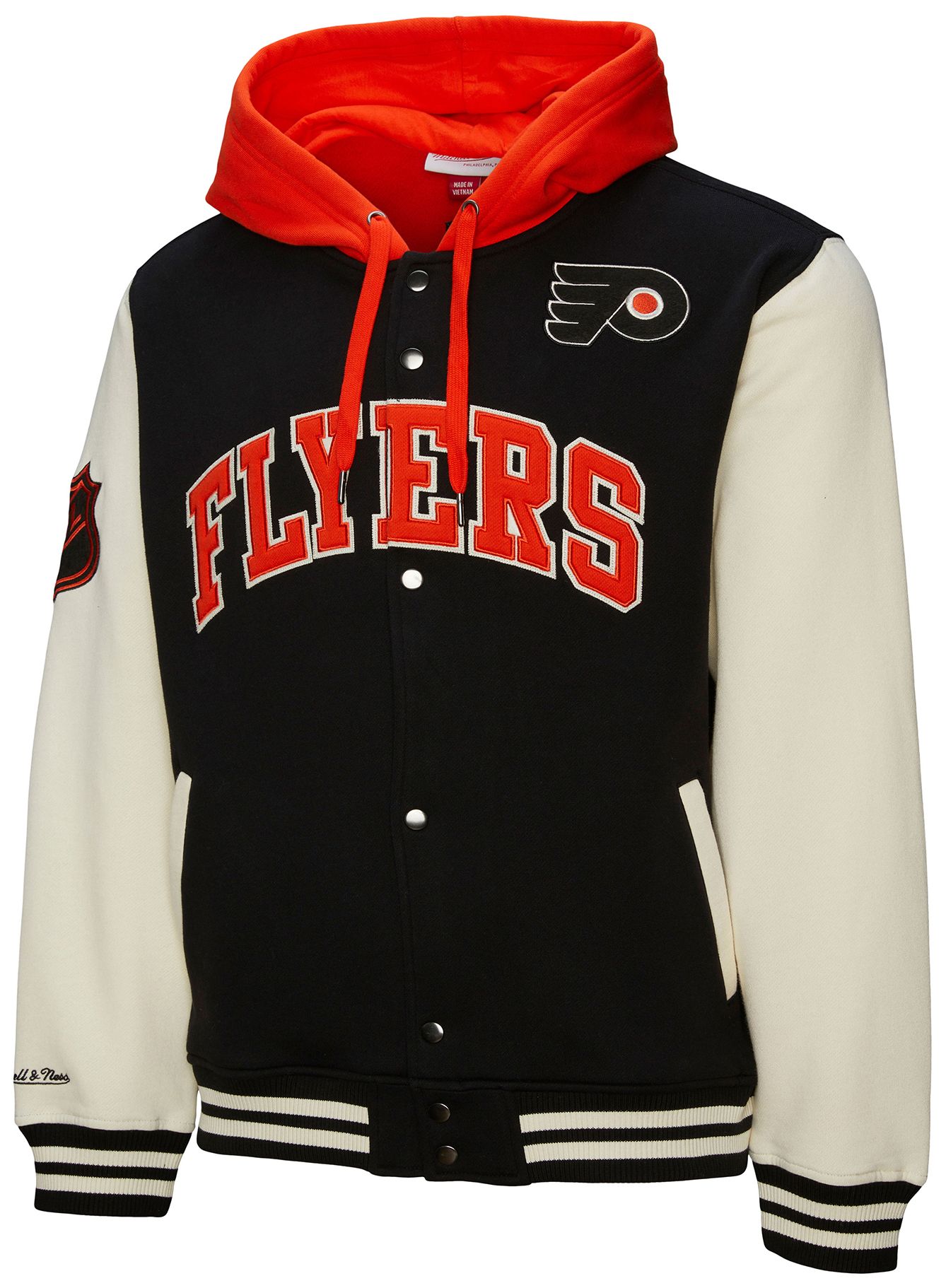 Mitchell & Ness Men's Philadelphia Flyers Black Full-Zip Fleece