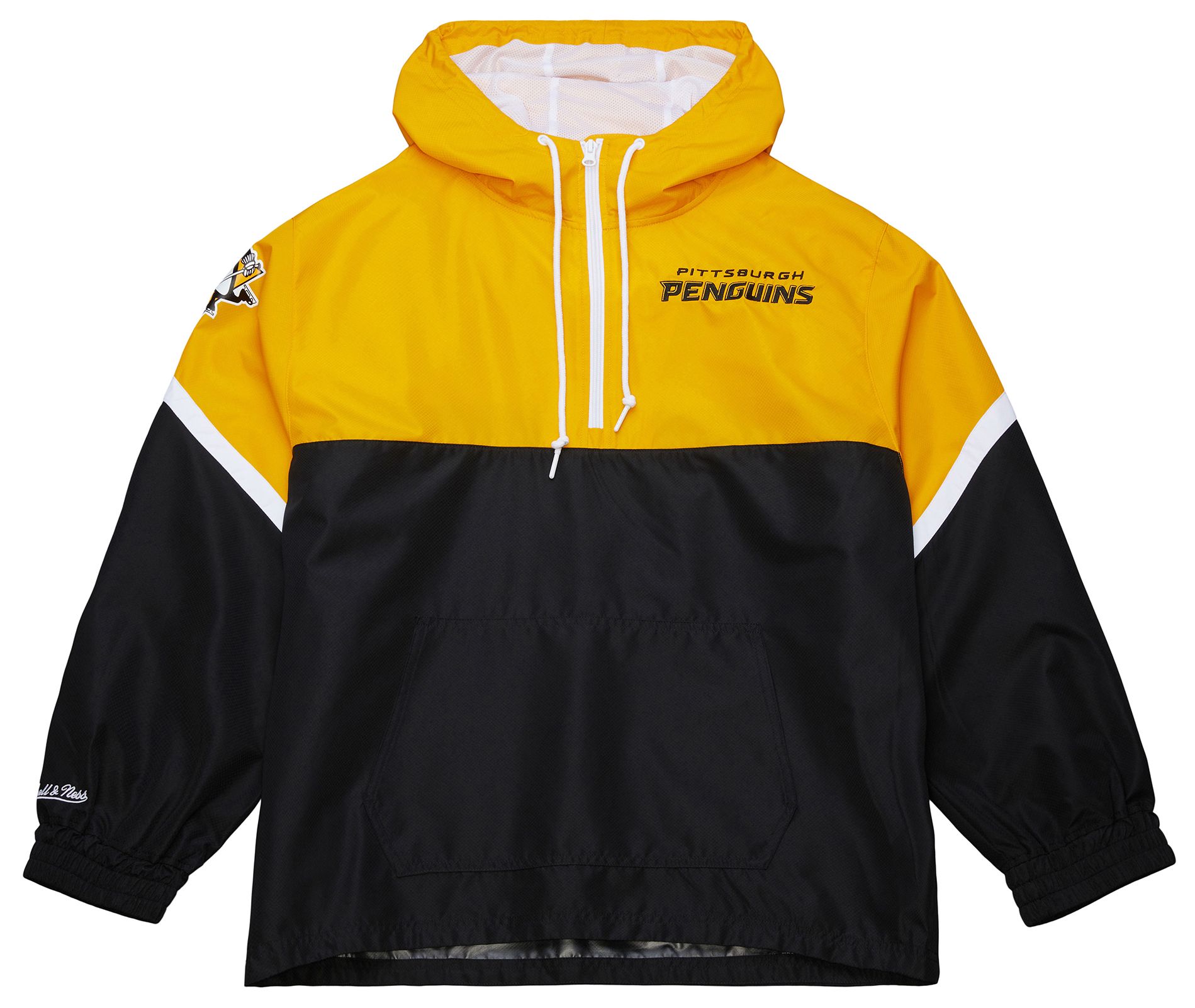 Mitchell & Ness Men's Pittsburgh Penguins Black Anorak Windbreaker