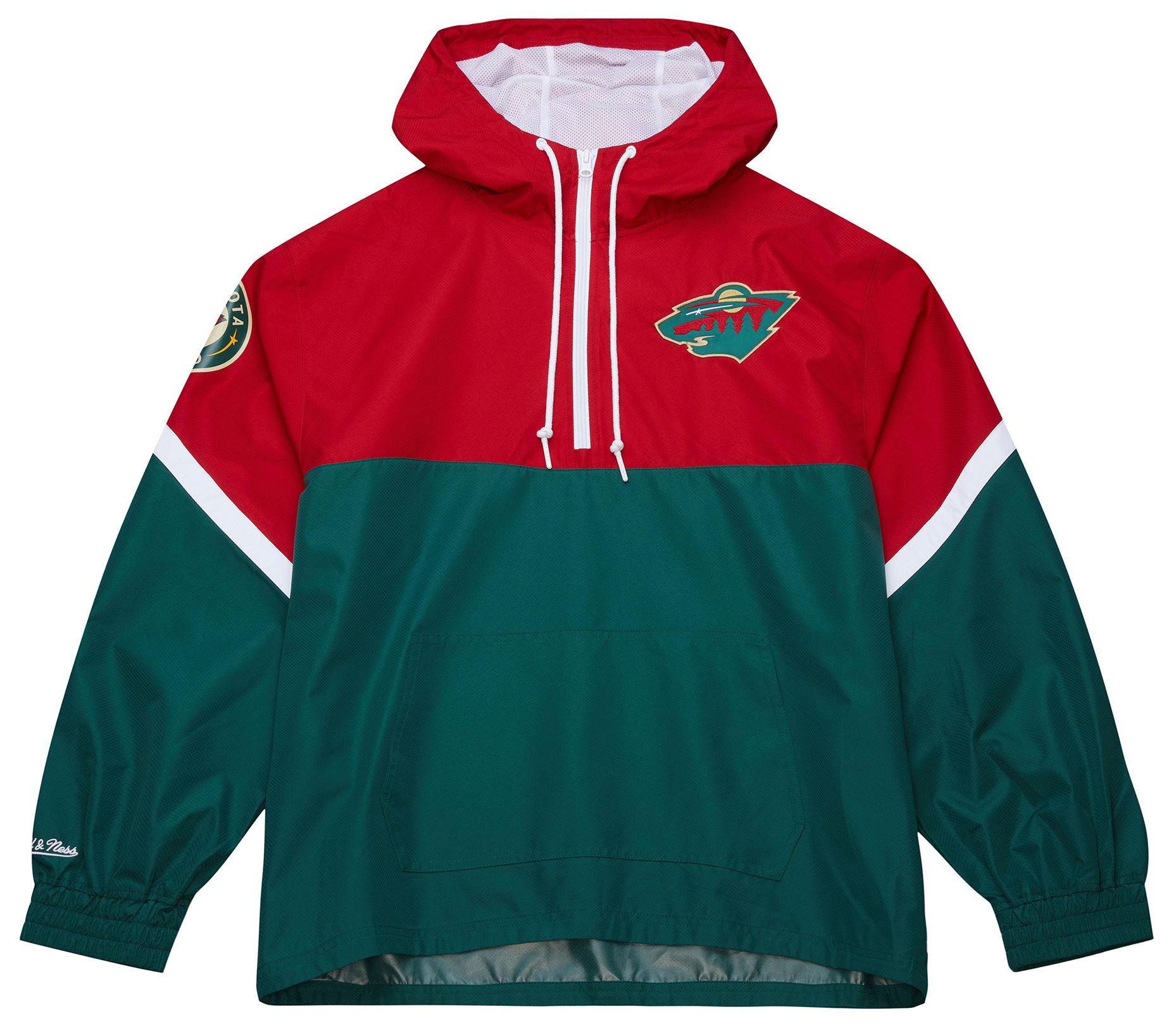 Mitchell & Ness Men's Minnesota Wild Green Anorak Windbreaker