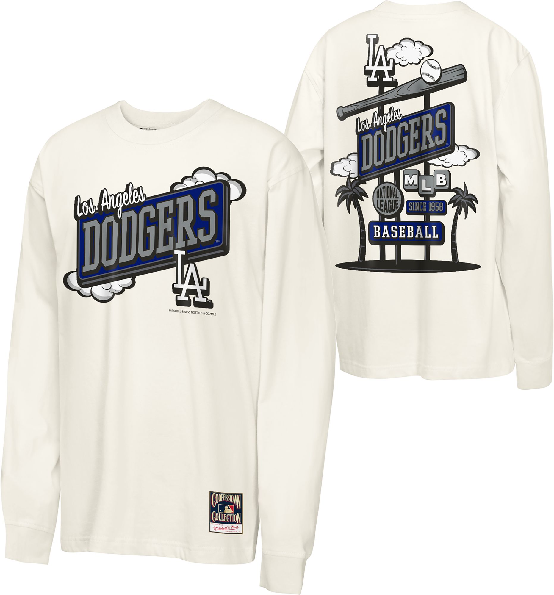 Mitchell & Ness Youth Los Angeles Dodgers Tan Retro Billboard Long