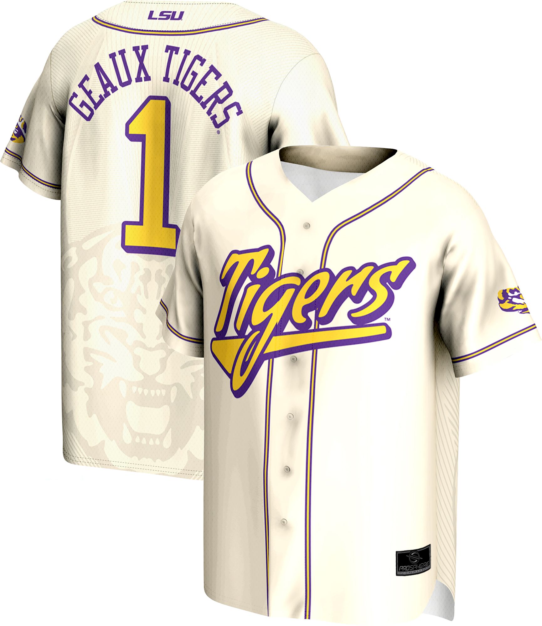ProSphere Men's LSU Tigers Natural Promo Baseball Jersey | Dick's