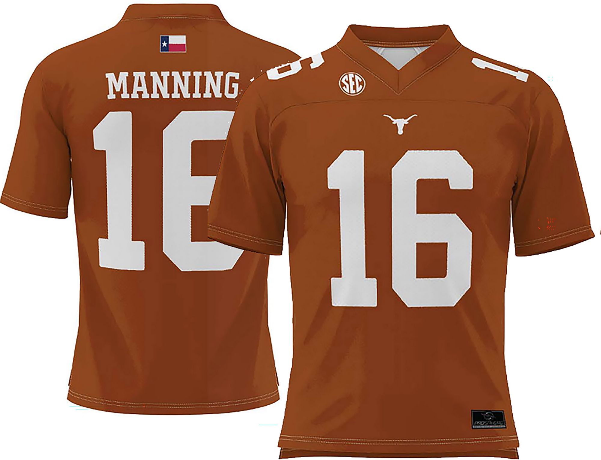 ProSphere Youth Texas Longhorns Arch Manning #16 Orange Football