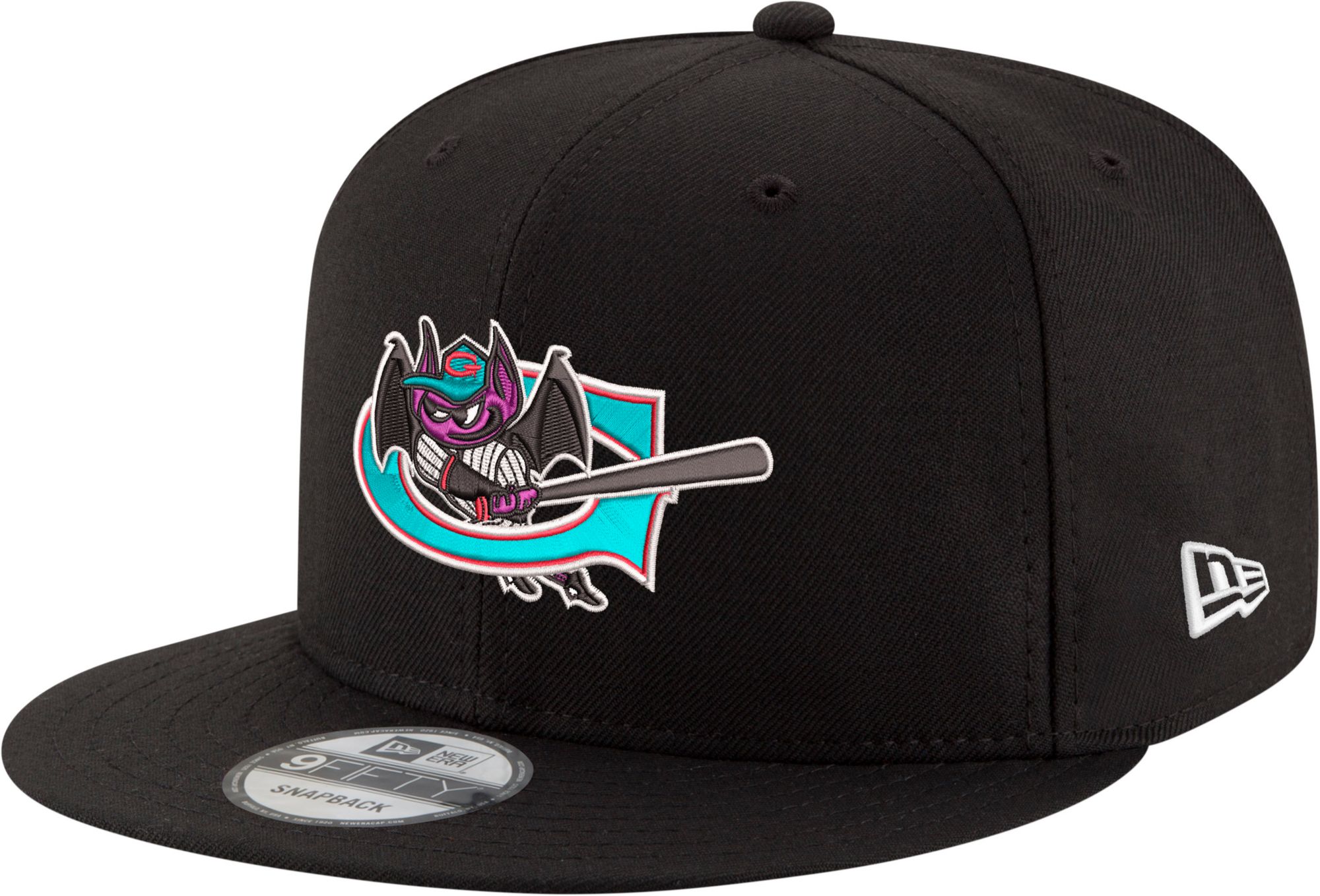 New Era Adult Greensboro Grasshoppers Black Bats 9Fifty Hat