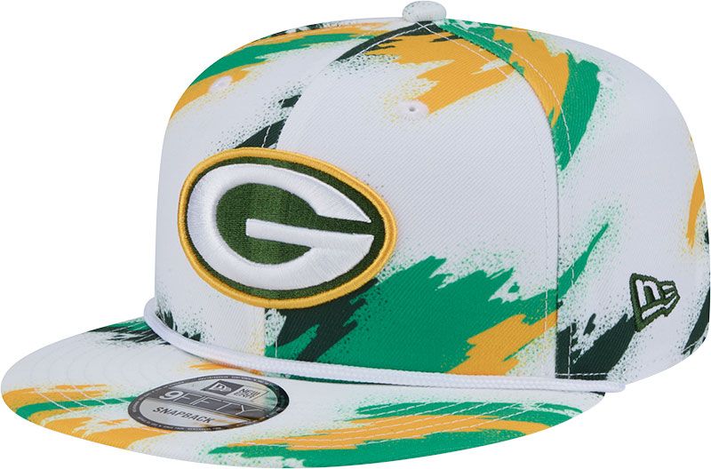 New Era Adult Green Bay Packers Paint Green 9fifty Adjustable Hat