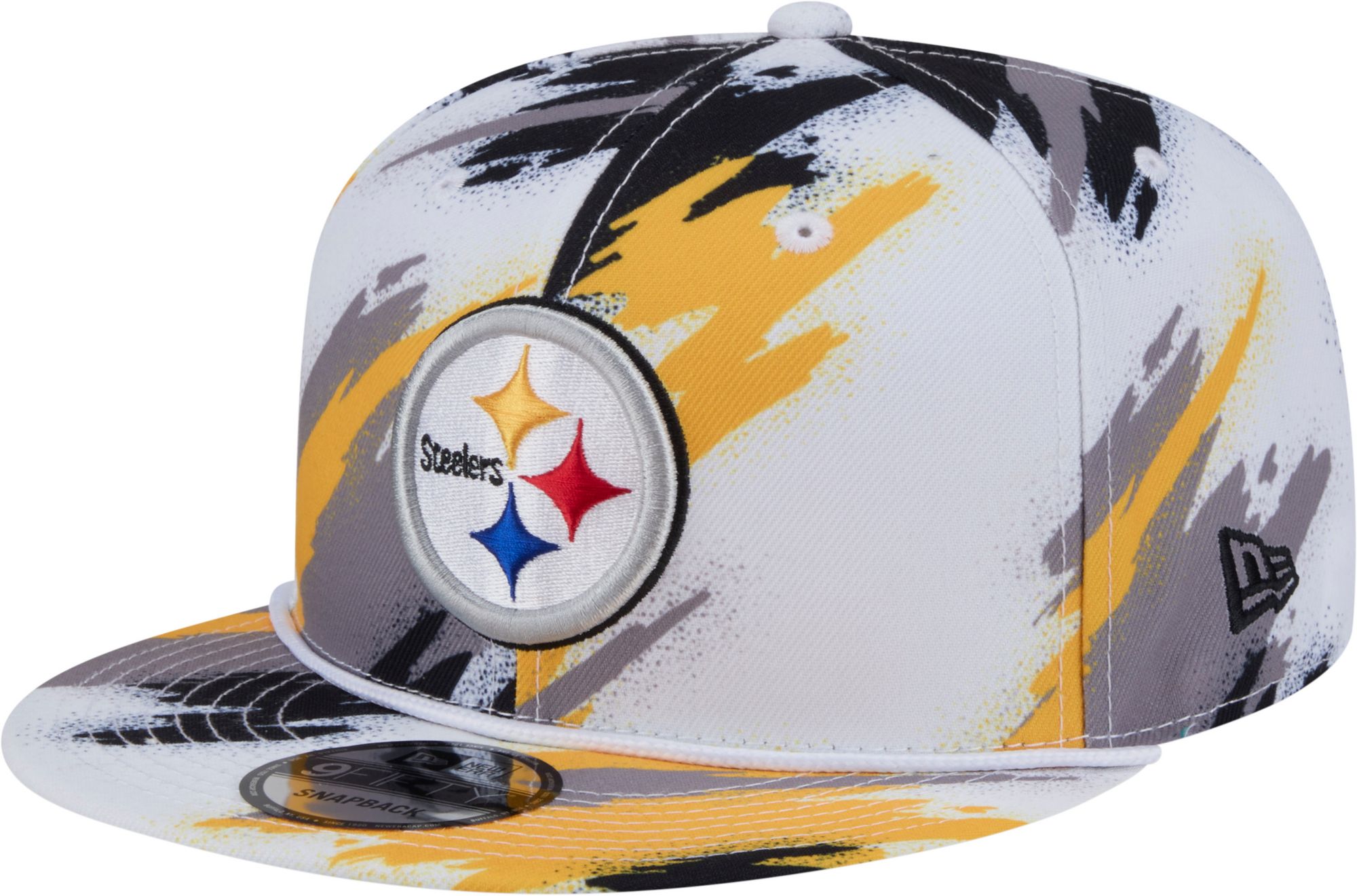 New Era Adult Pittsburgh Steelers Paint Black 9fifty Adjustable