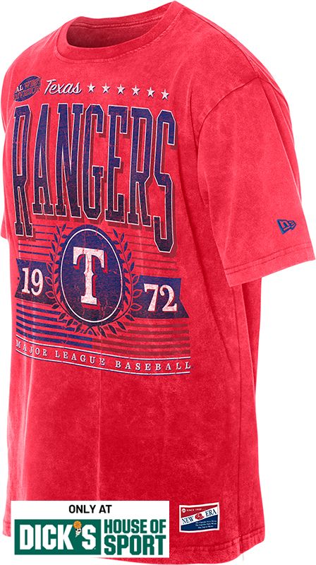 New Era Men's Texas Rangers Red Throwback Oversized T-Shirt