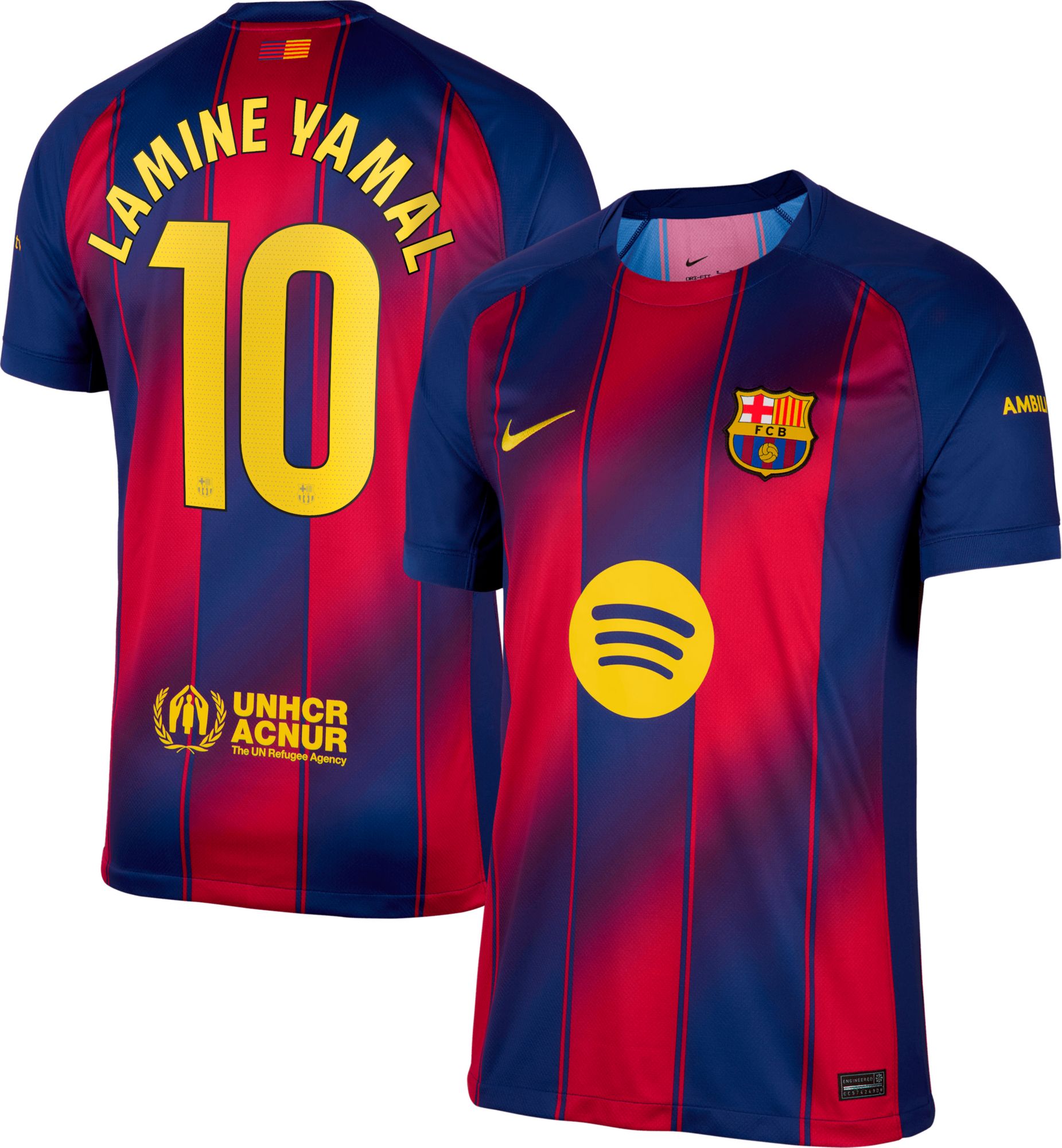 Nike Adult FC Barcelona 2025-26 Lamine Yamal #10 Home Replica