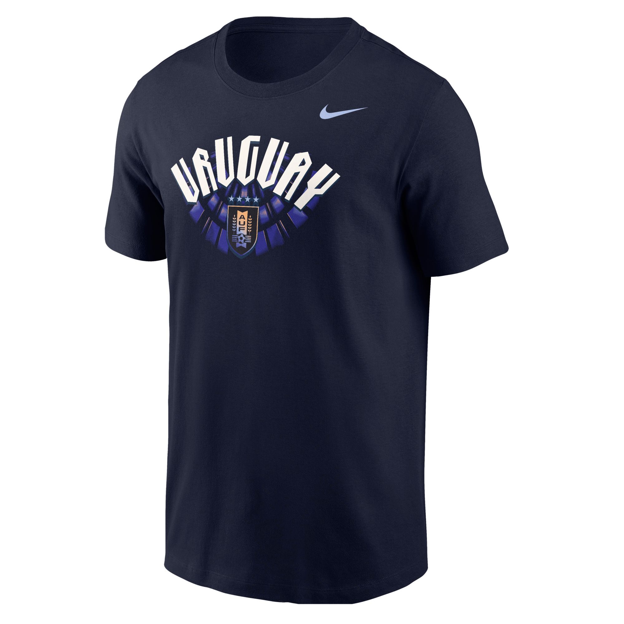 Nike Adult Uruguay Navy World Cup 2026 Team Wordmark Crest T-Shirt