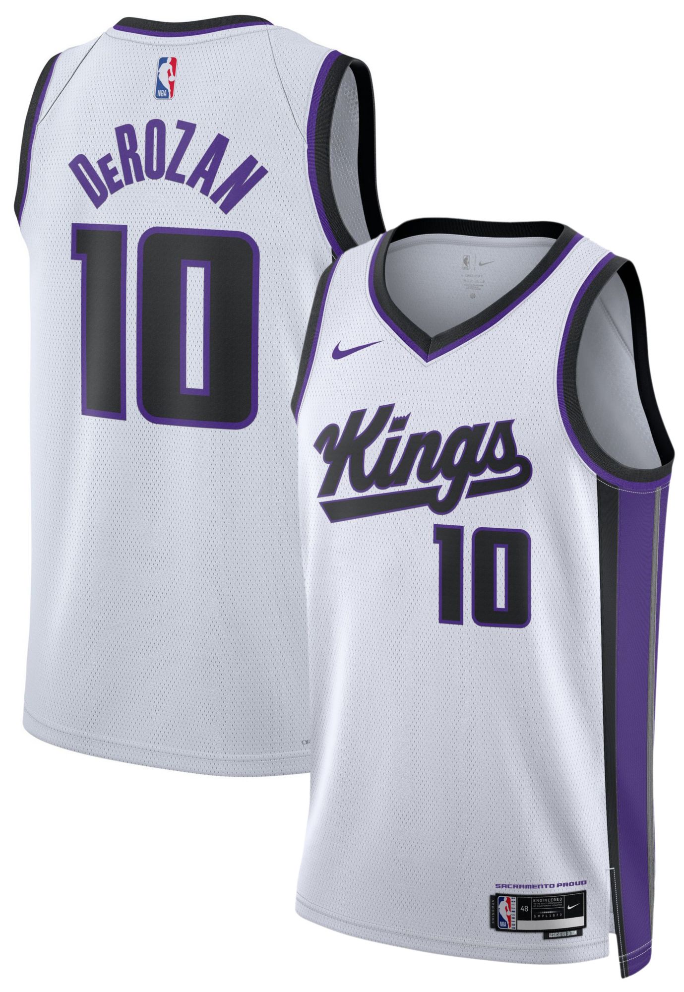 Nike Adult Sacramento Kings Demar Derozan #10 Swingman Icon Jersey