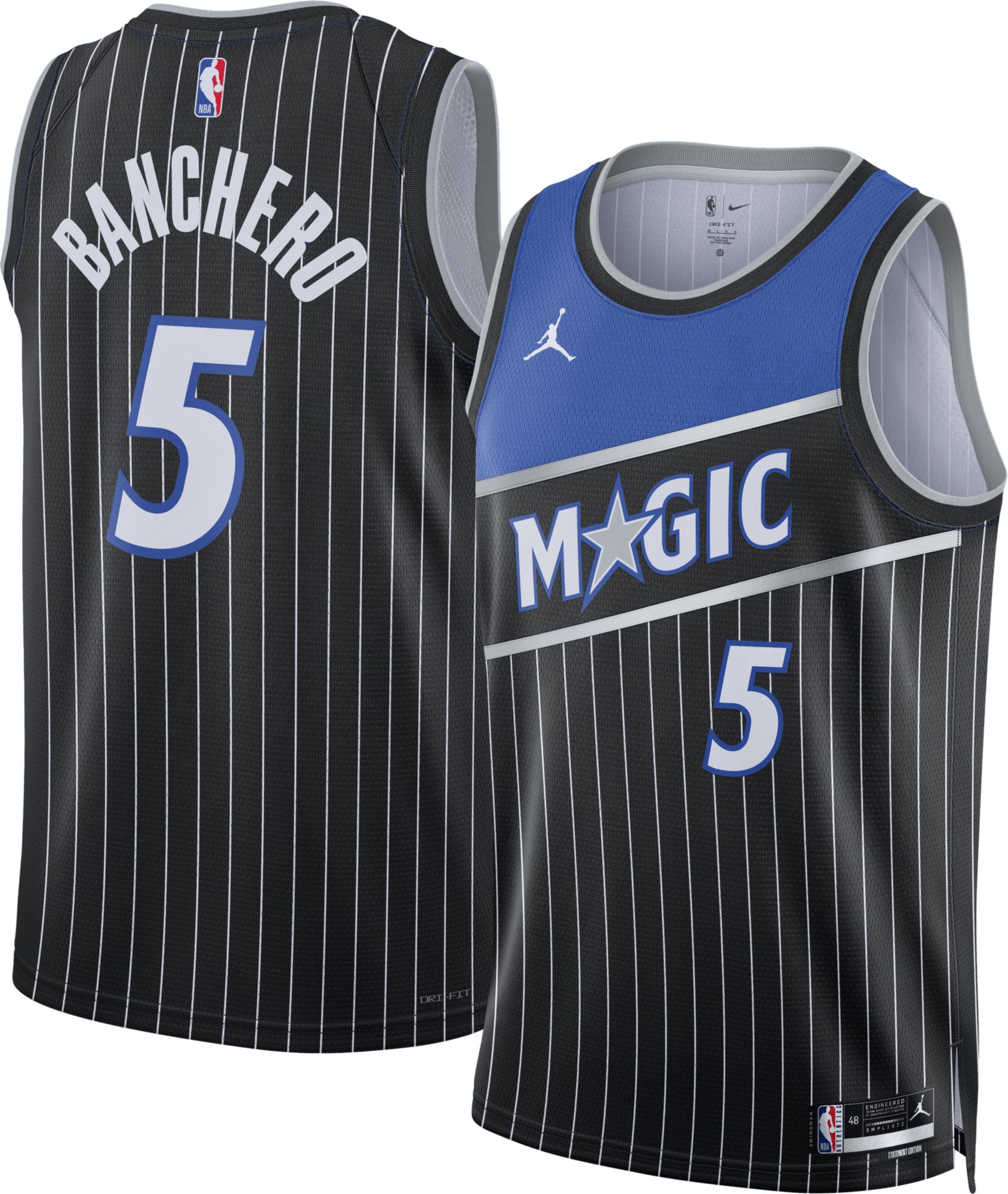 Jordan Adult Orlando Magic Paolo Banchero #5 Black Statement