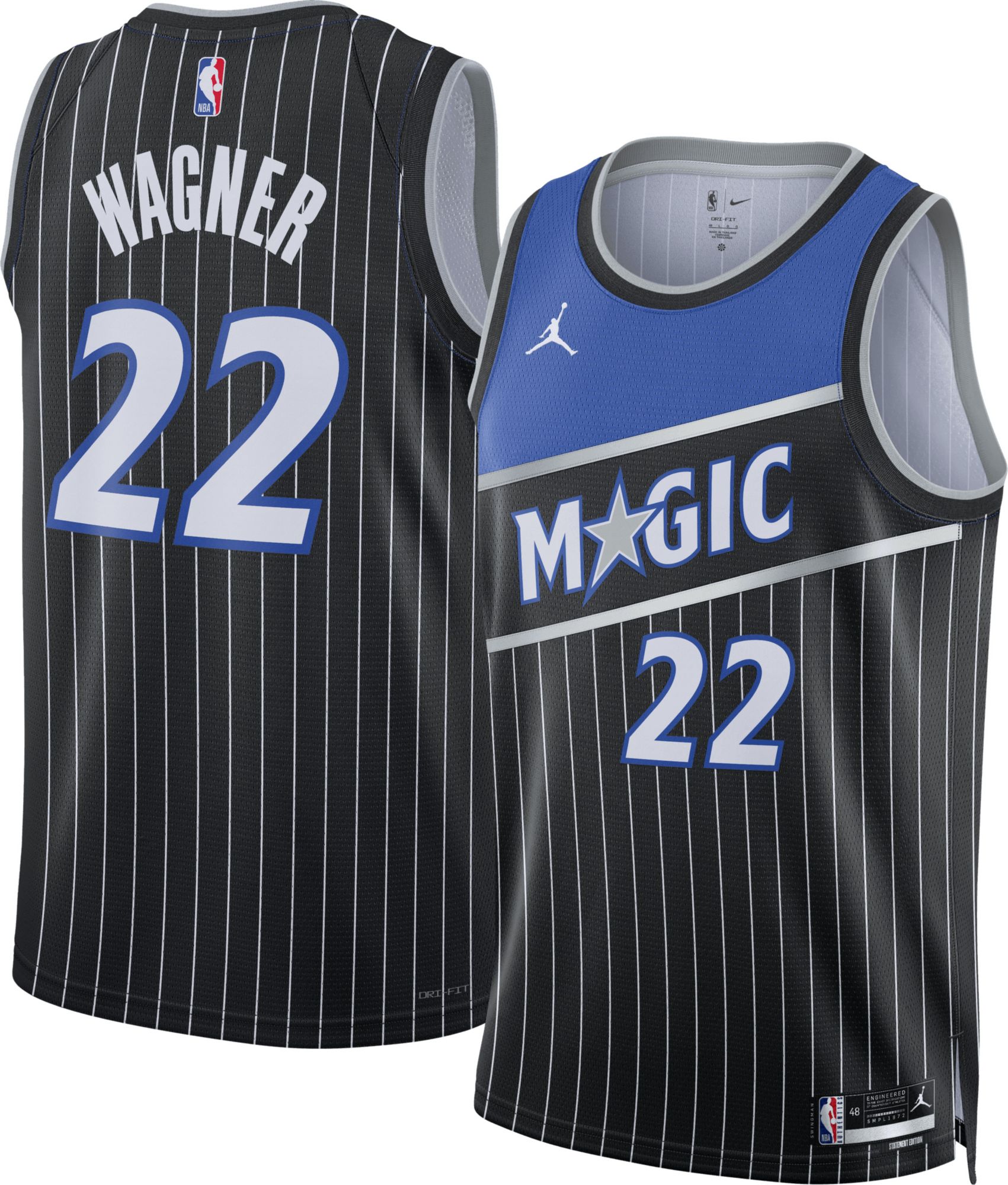 Jordan Adult Orlando Magic Franz Wagner #22 Black Swingman