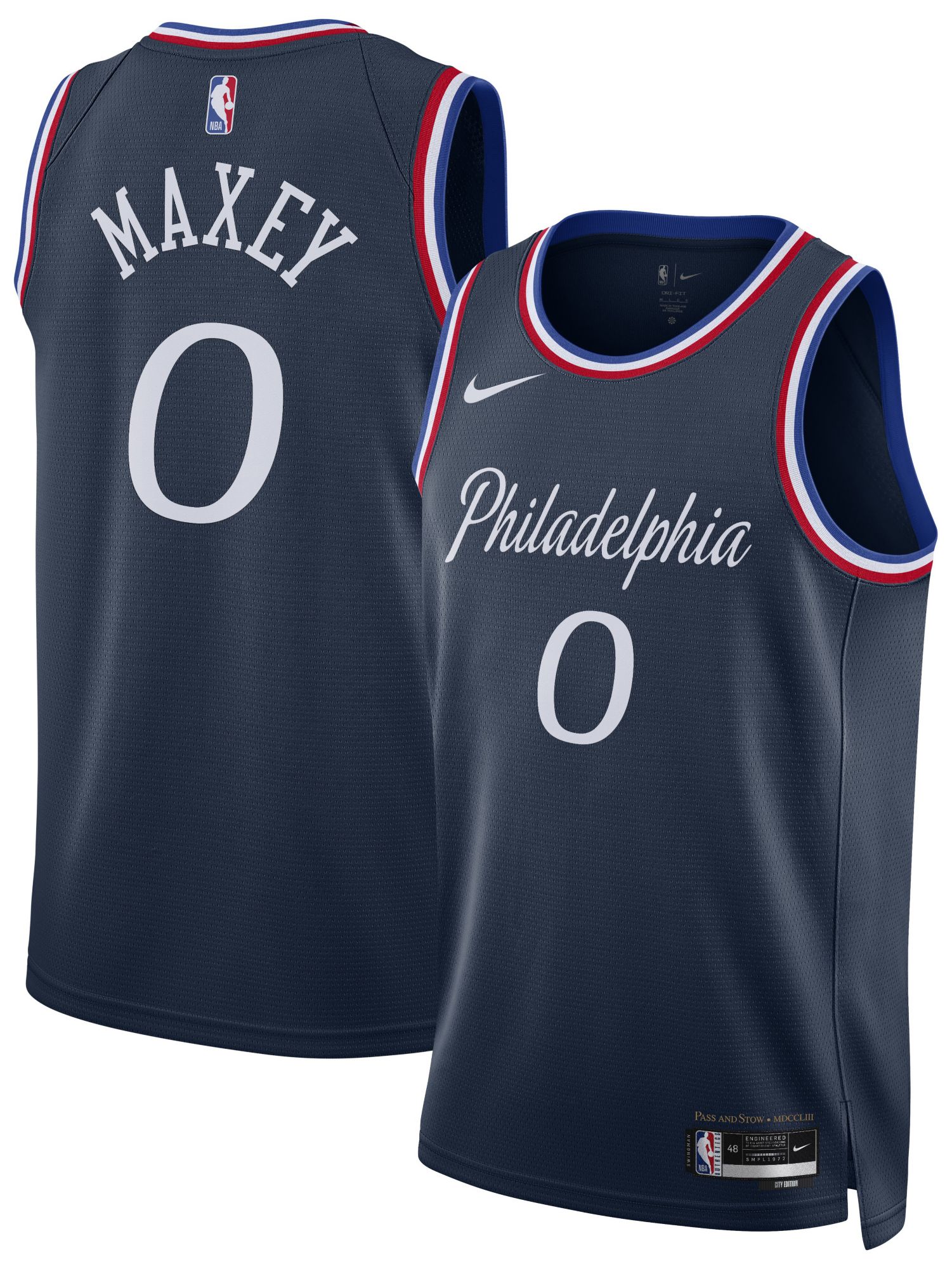 SIXERS シクサーズ バークレー セットアップ ユニフォーム Nike Adult 2025-26 City Edition Philadelphia 76ers Tyrese Maxey #0