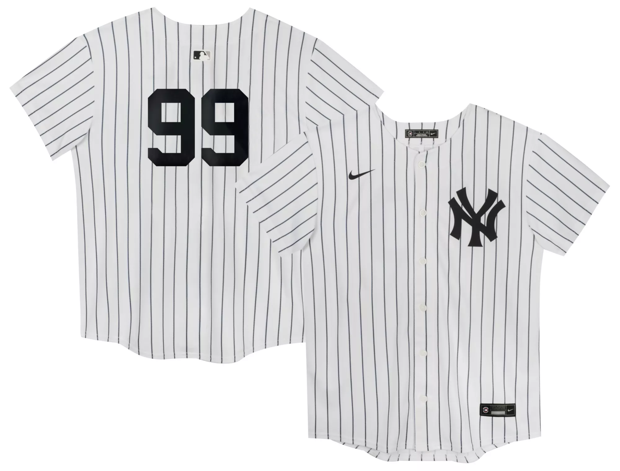 Nike Boys' New York Yankees White Aaron Judge #99 Home Game Jersey
