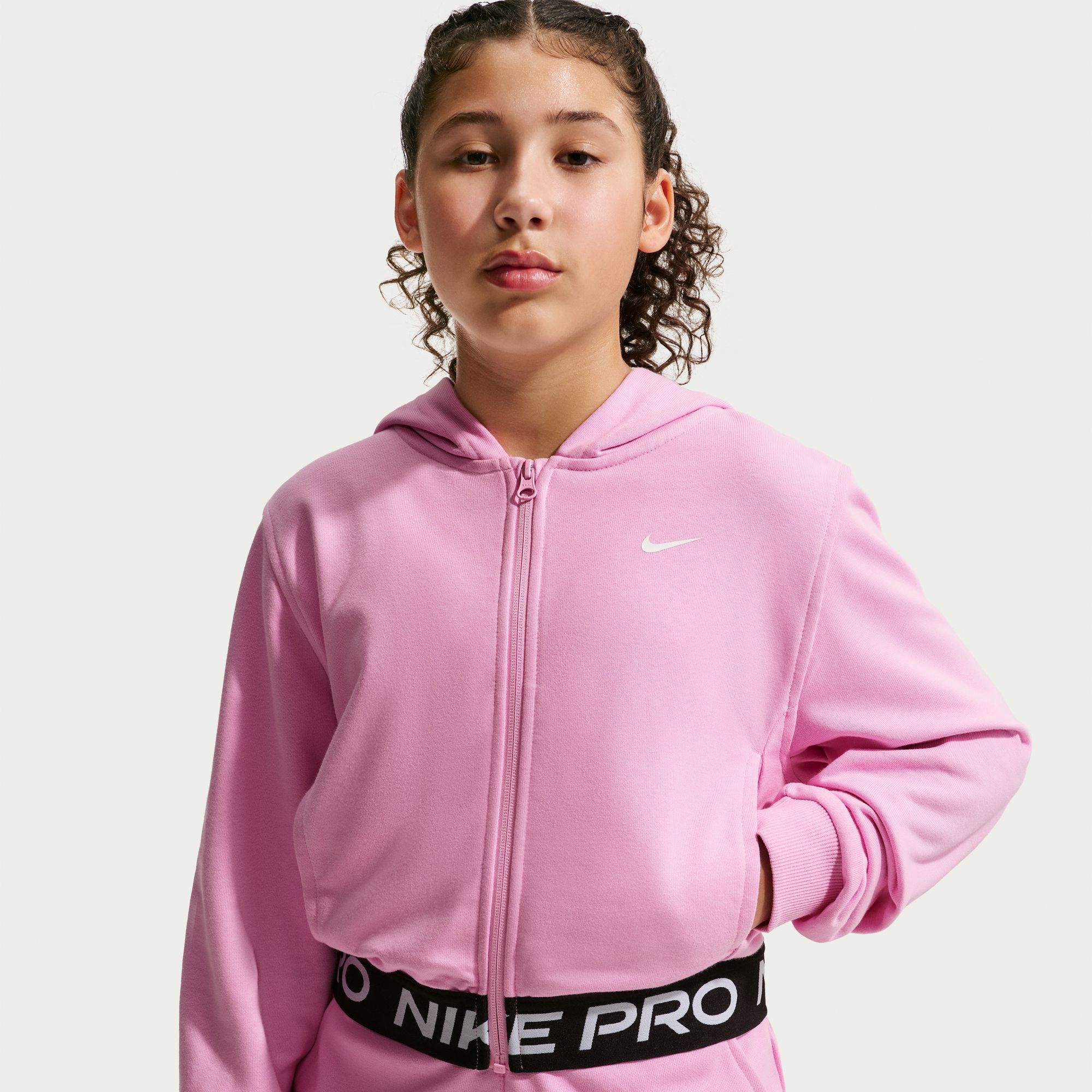 Nike Girl's Pro Fleece Dri-FIT Full Zip Hoodie | Dick's Sporting Goods