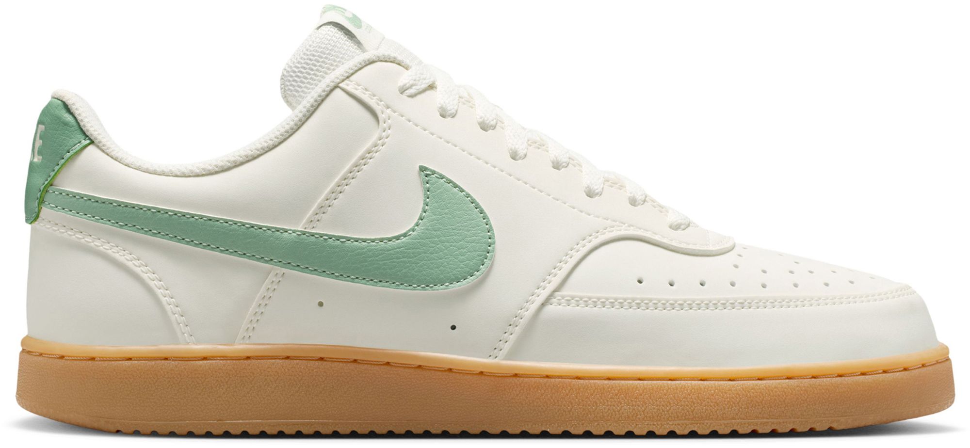 NIB Nike Court Vision‎ Low Men\'s Sneakers Olive & White Leather Size  M 9 W 10.5 Nike Court Vision Low Premium Light Army / Sail - Feb 2025  main image 4