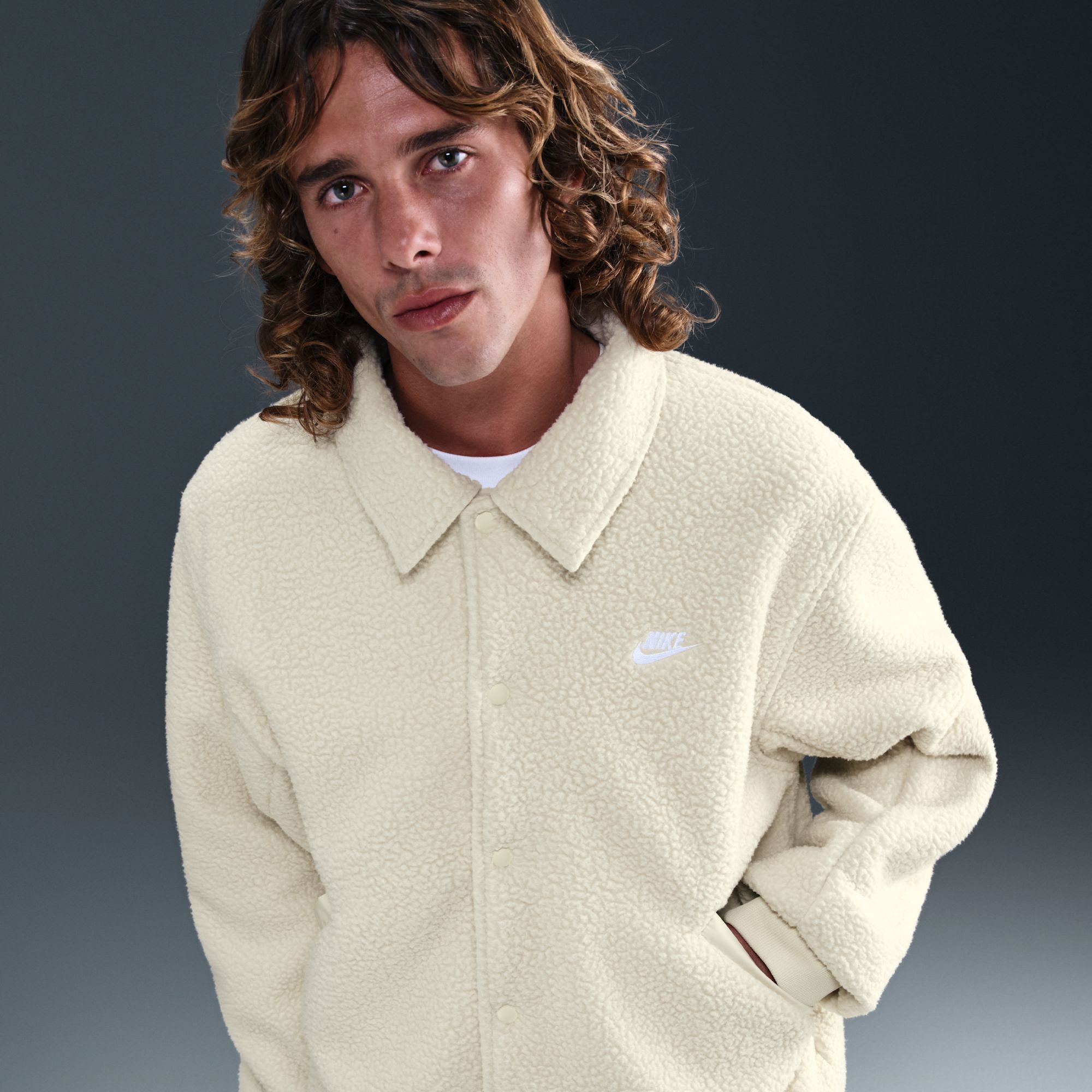 Nike Men's Club Therma-FIT Sherpa Coaches Jacket | Dick's Sporting