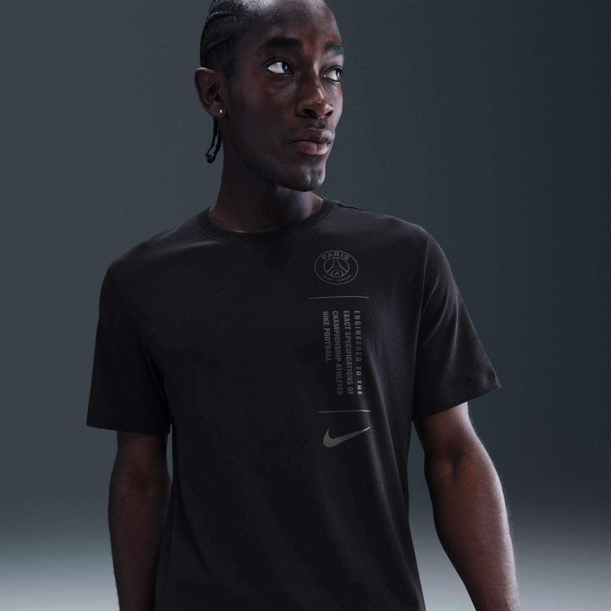 Nike Adult Paris Saint-Germain 2025-26 Futbol Black T-Shirt