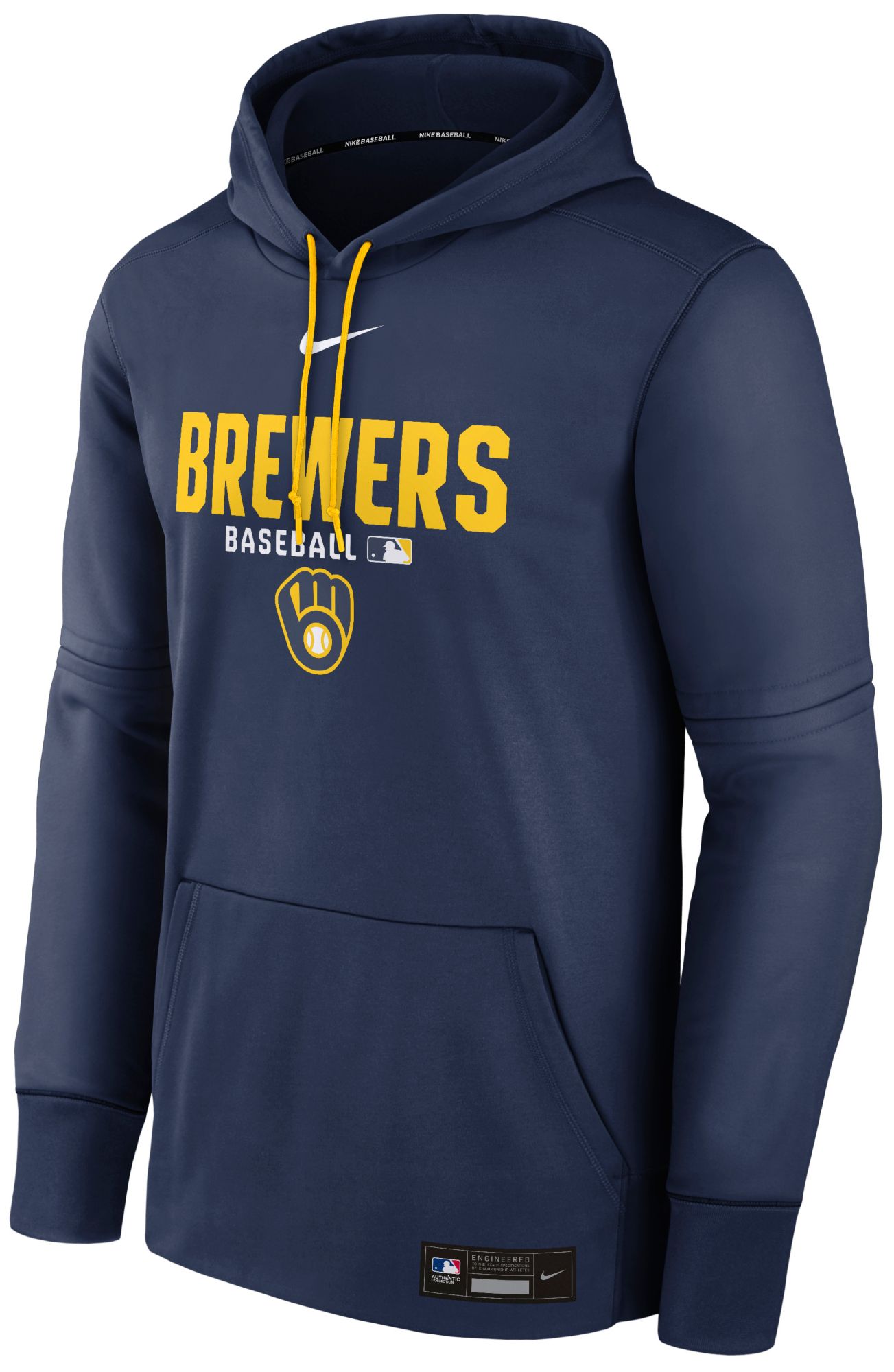Nike Men's Milwaukee Brewers Navy Authentic Collection Therma