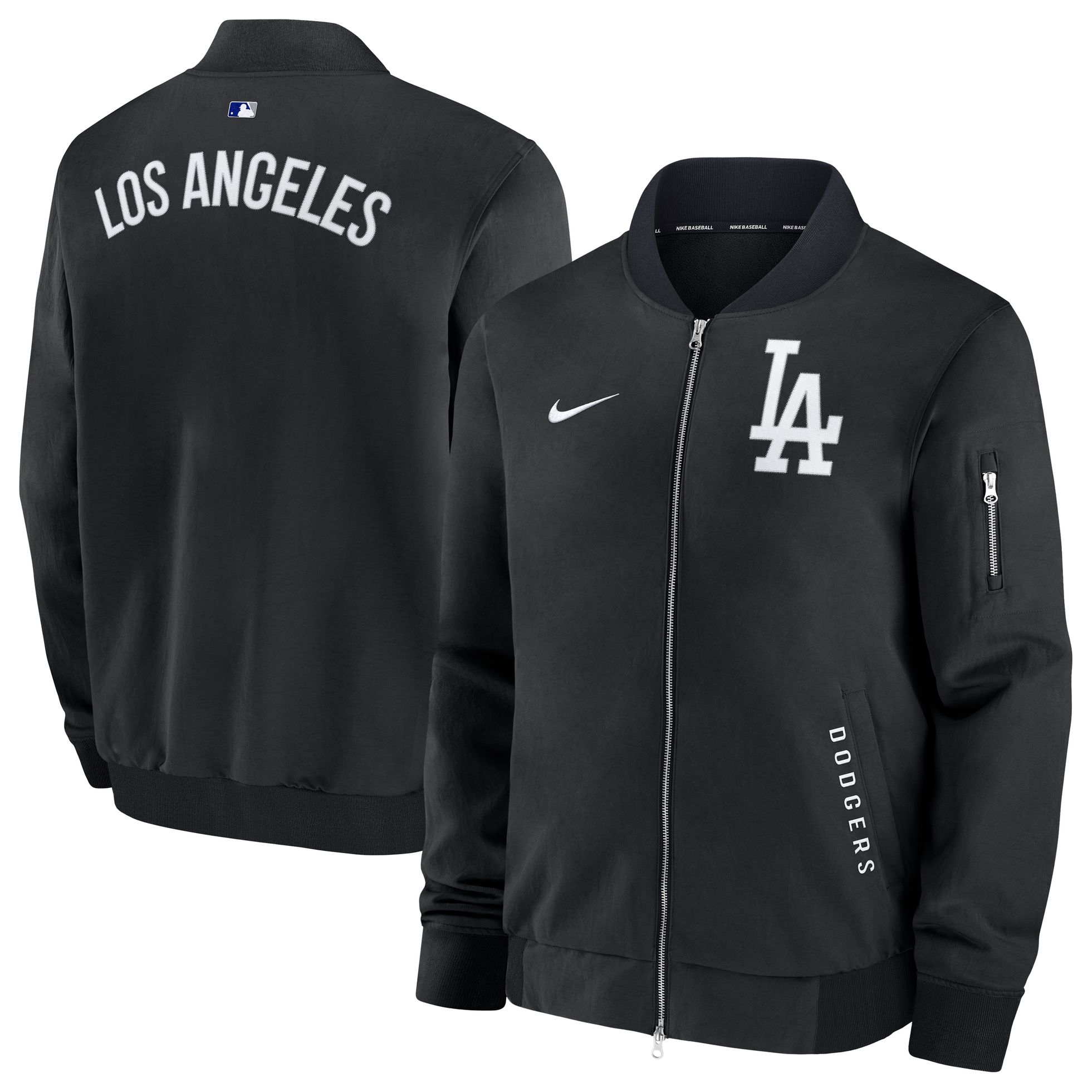 Nike Los Angeles Dodgers ボンバージャケット　ブラック Nike Men's Los Angeles Dodgers Black Authentic Collection Bomber