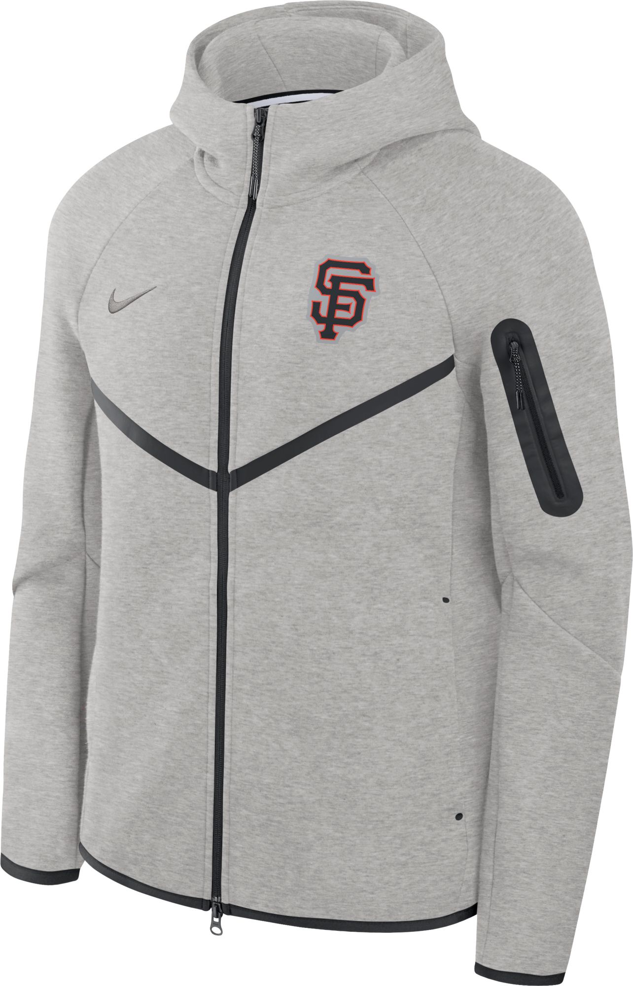 Nike Men's San Francisco Giants Gray Tech Fleece Windrunner Full