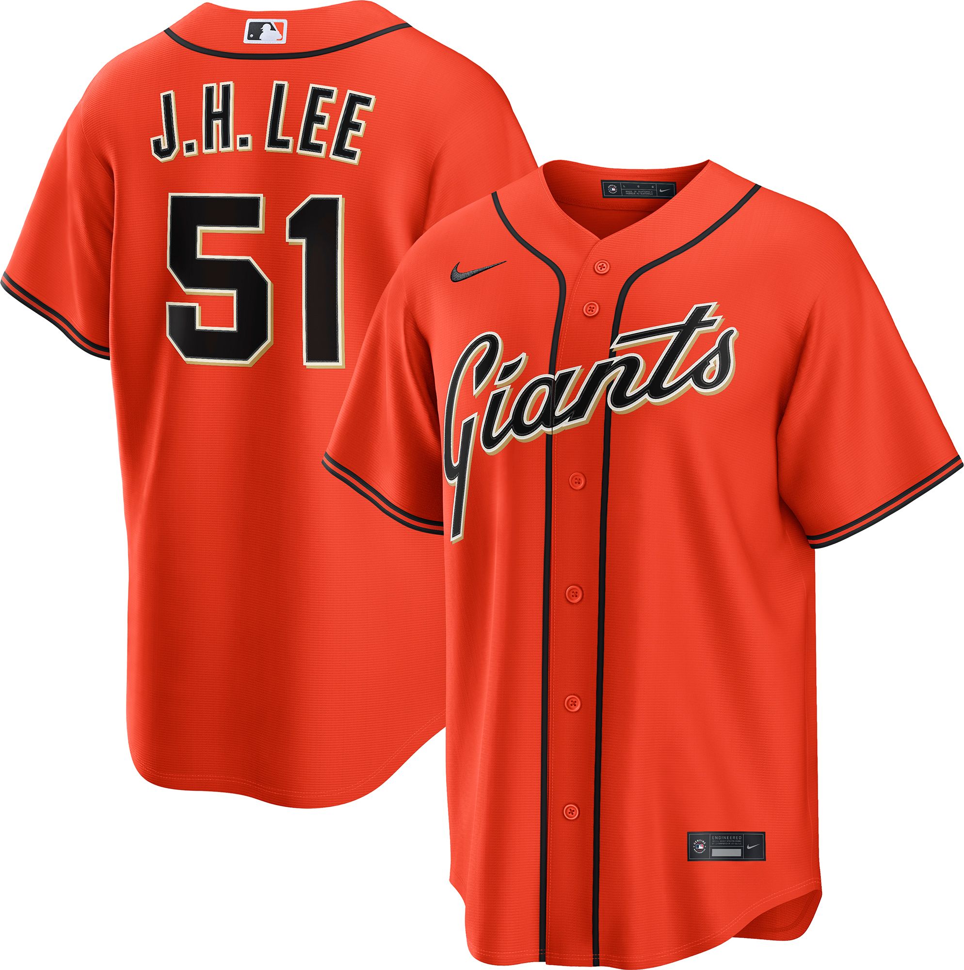 Nike Men's San Francisco Giants Orange Jung Hoo Lee #51 Alternate