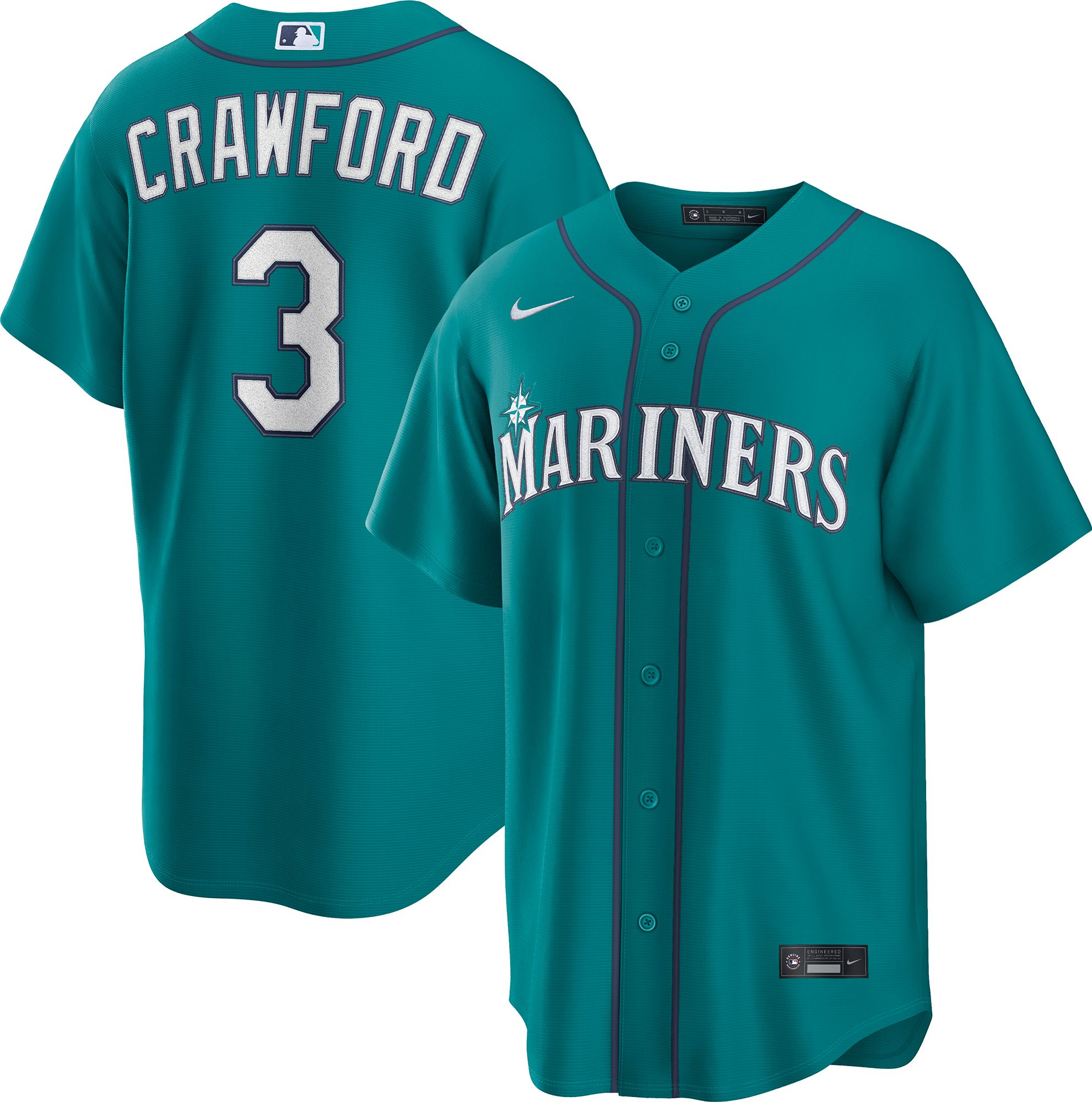 Nike Men's Seattle Mariners JP Crawford #3 Mardi Gras Alternate